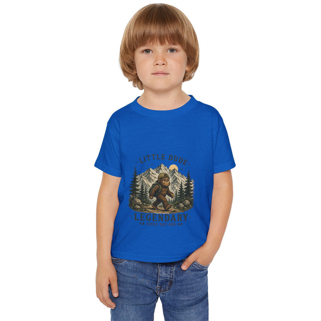 Toddler T-Shirt — Little Dude, Legendary Since Day One (Cute Outdoor Baby Tee, Gift for Newborns & First Birthdays)