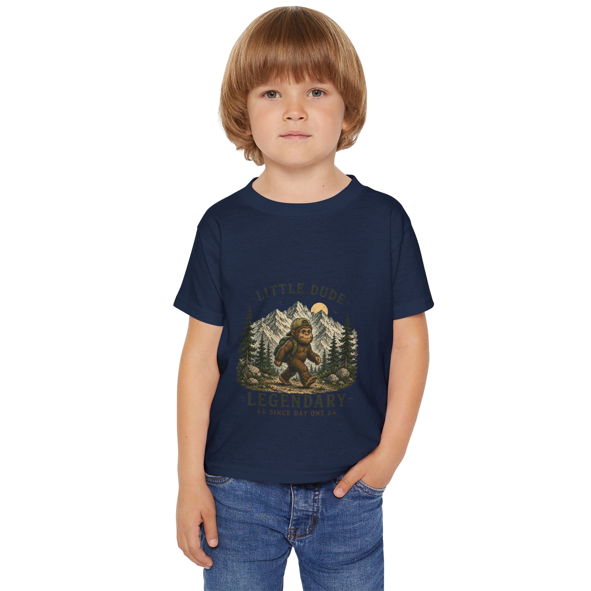 Toddler T-Shirt — Little Dude, Legendary Since Day One (Cute Outdoor Baby Tee, Gift for Newborns & First Birthdays)