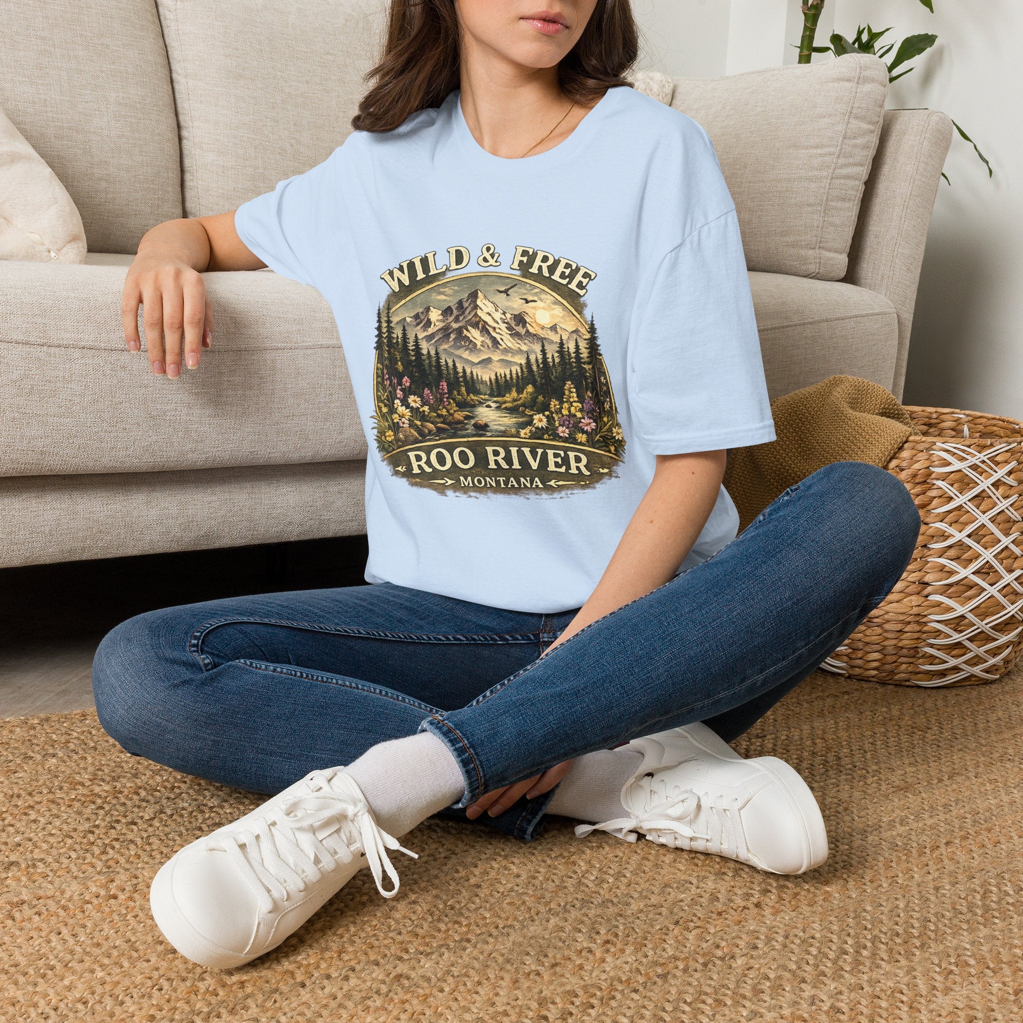 Wild & Free Mountain River T-Shirt — Roo River Montana Graphic Tee