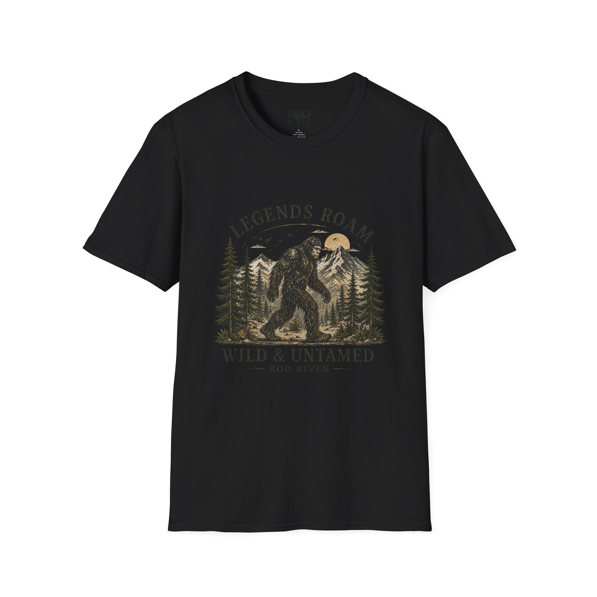 T-Shirt — 'Legends Roam' Bigfoot Graphic Tee | Wild & Untamed Nature Design