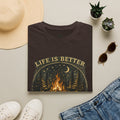 Campfire T-Shirt — "Life Is Better Around The Fire" Cozy Outdoor Graphic Tee