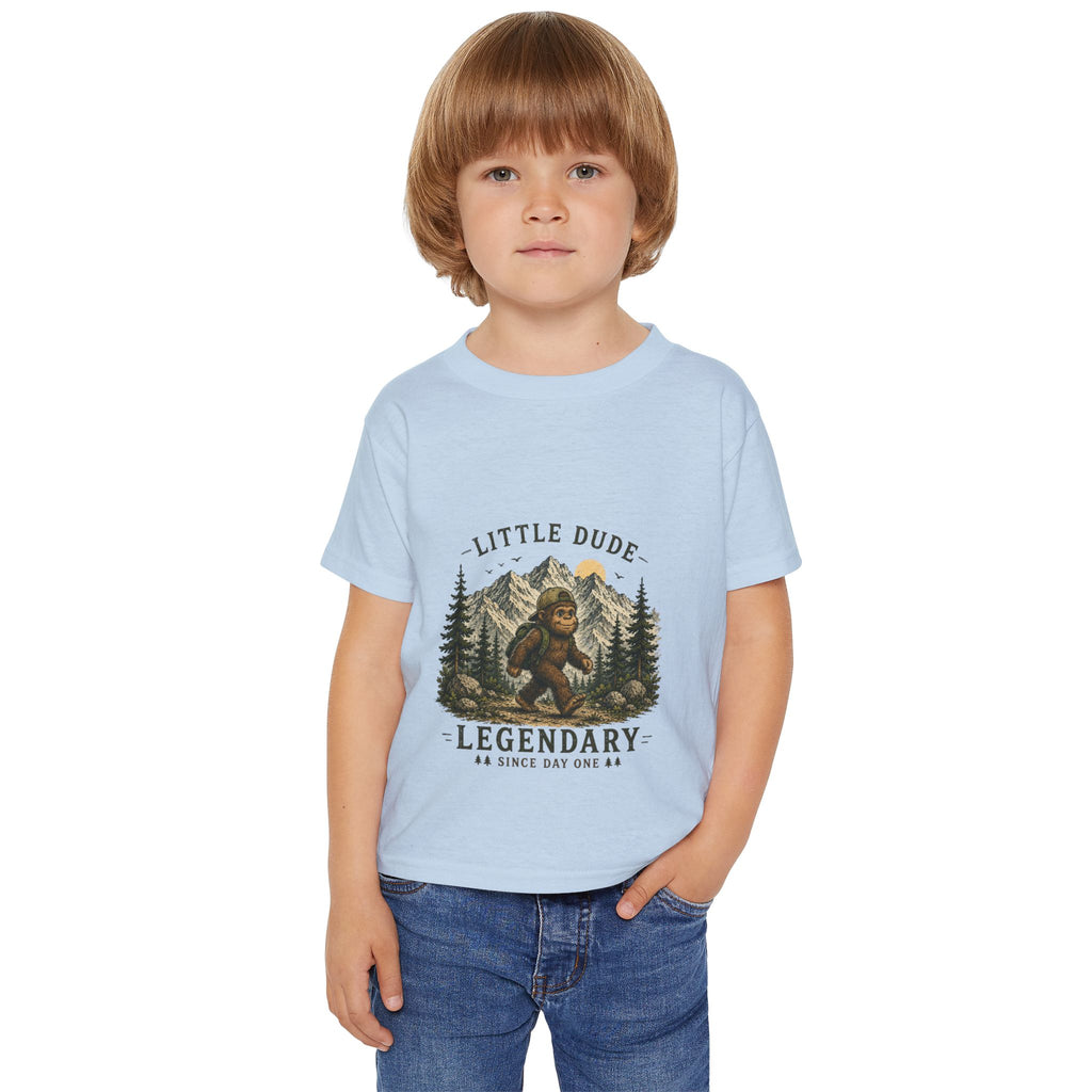 Toddler T-Shirt — Little Dude, Legendary Since Day One (Cute Outdoor Baby Tee, Gift for Newborns & First Birthdays)