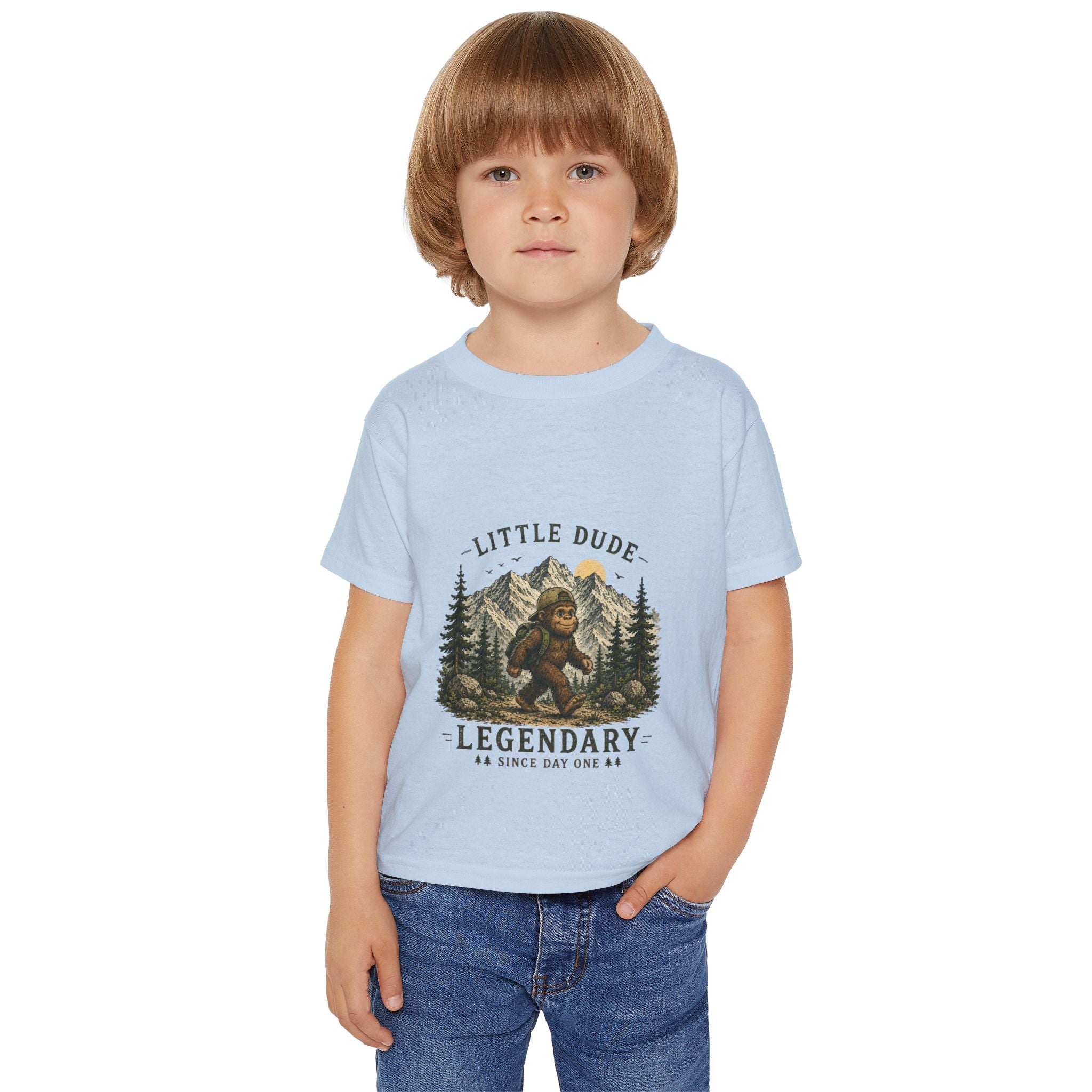 Toddler T-Shirt — Little Dude, Legendary Since Day One (Cute Outdoor Baby Tee, Gift for Newborns & First Birthdays)