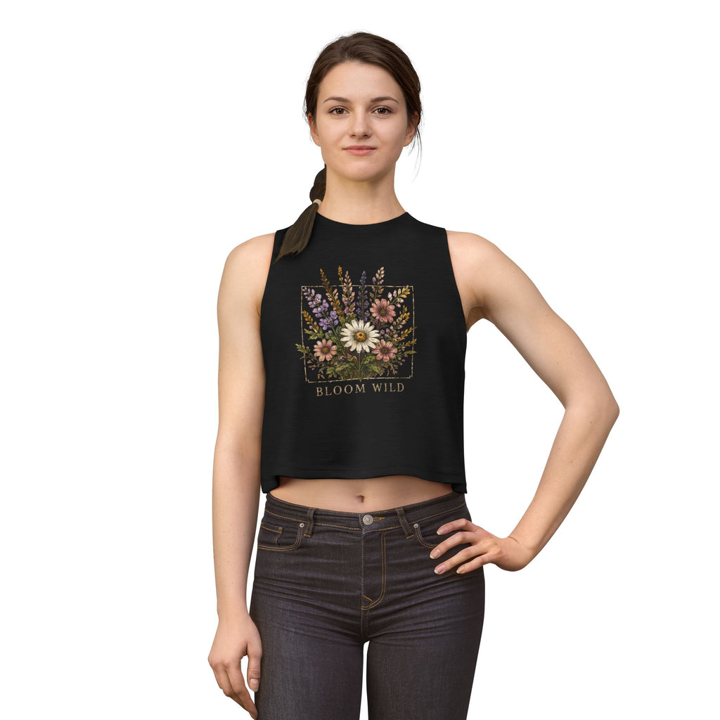 Bloom Wild Floral Crop Top — Women's Vintage Wildflower Tank