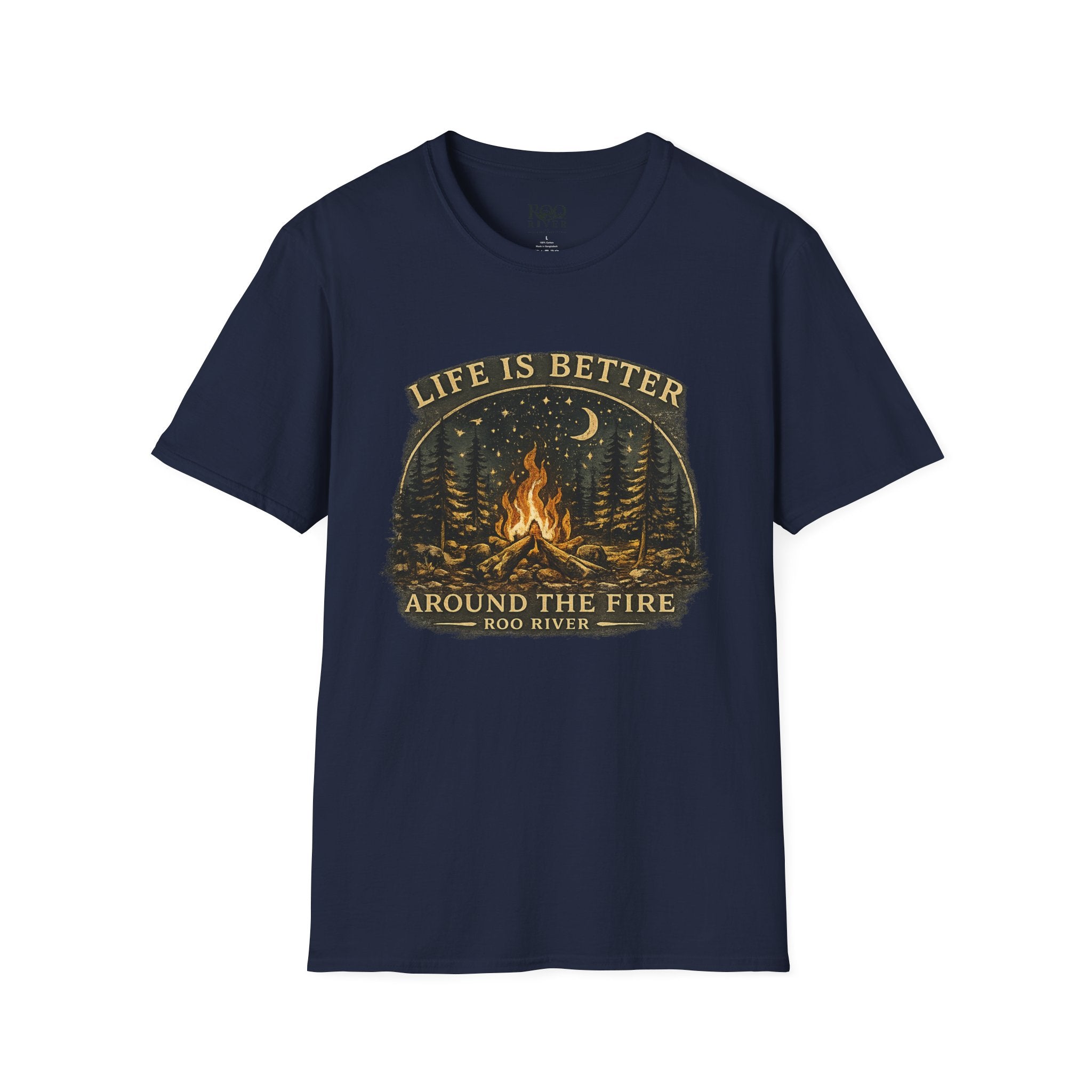 Campfire T-Shirt — "Life Is Better Around The Fire" Cozy Outdoor Graphic Tee