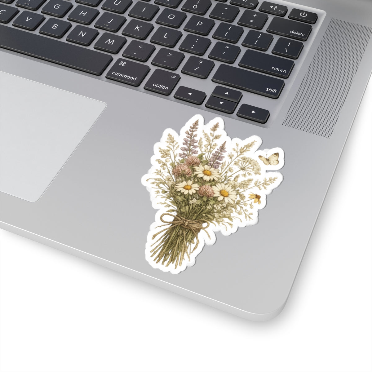 Wildflower Bouquet Vinyl Sticker — Kiss-Cut Floral Laptop Decal