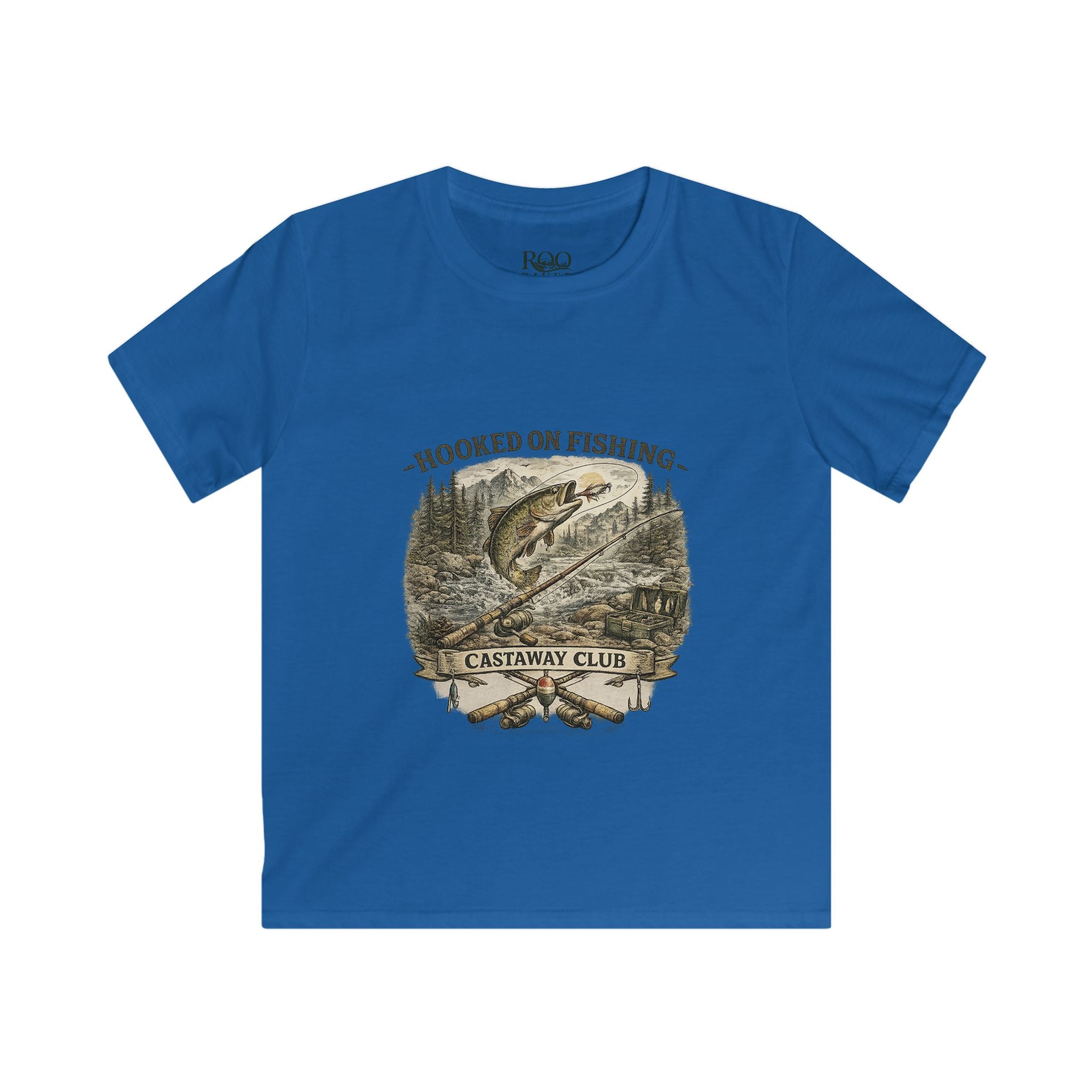 Kids Tee — 'Hooked on Fishing' Castaway Club Graphic