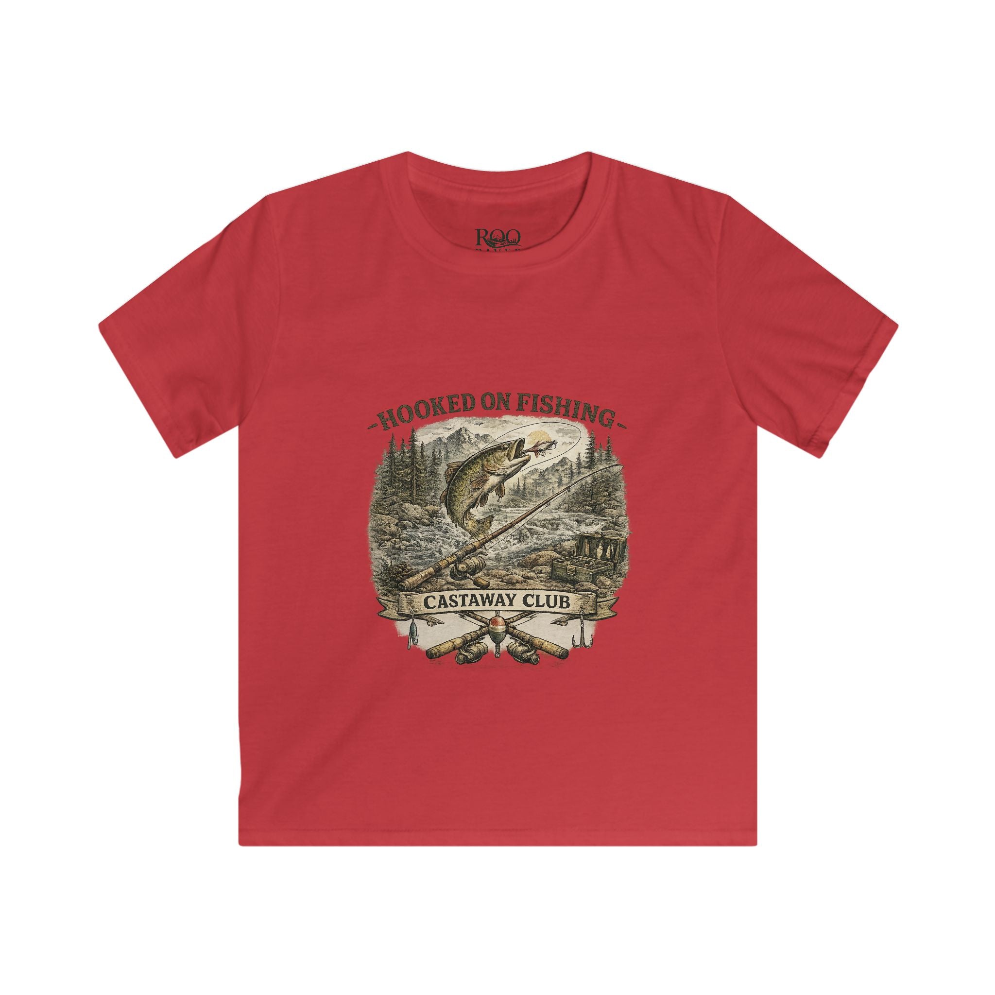 Kids Tee — 'Hooked on Fishing' Castaway Club Graphic
