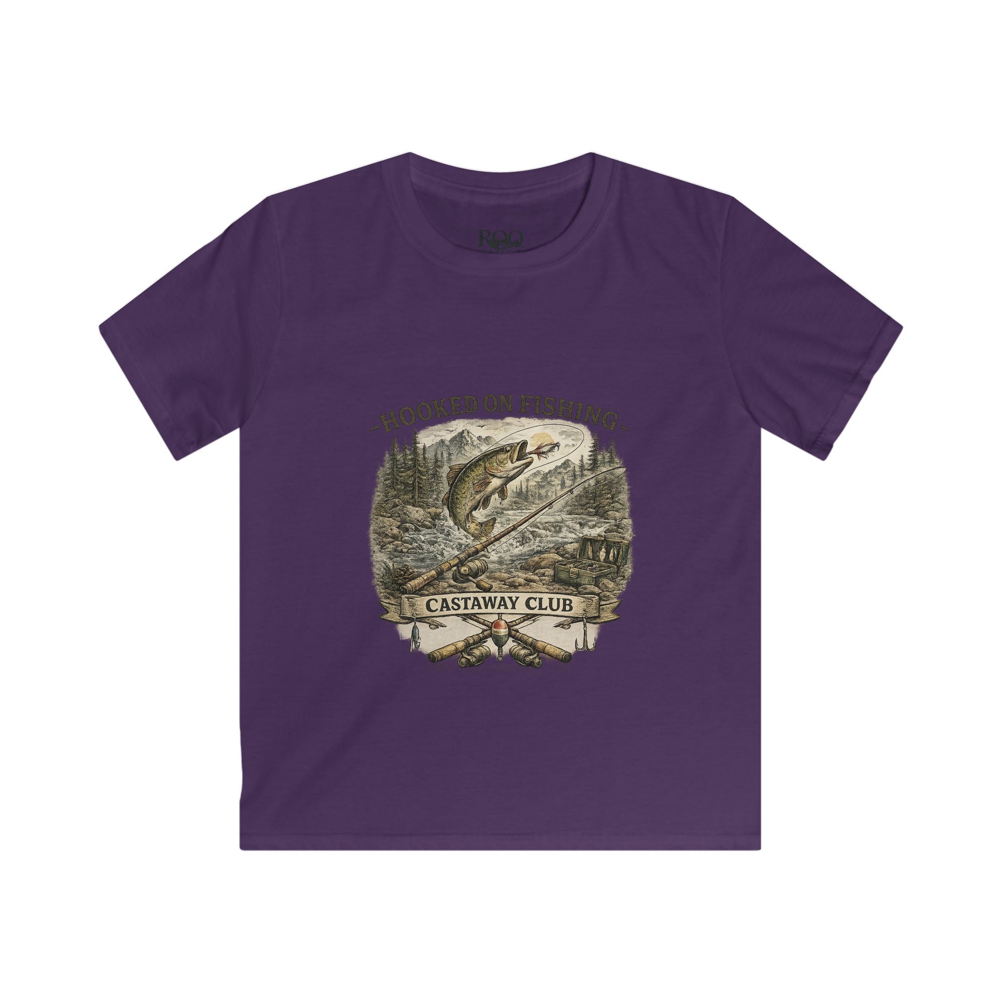 Kids Tee — 'Hooked on Fishing' Castaway Club Graphic