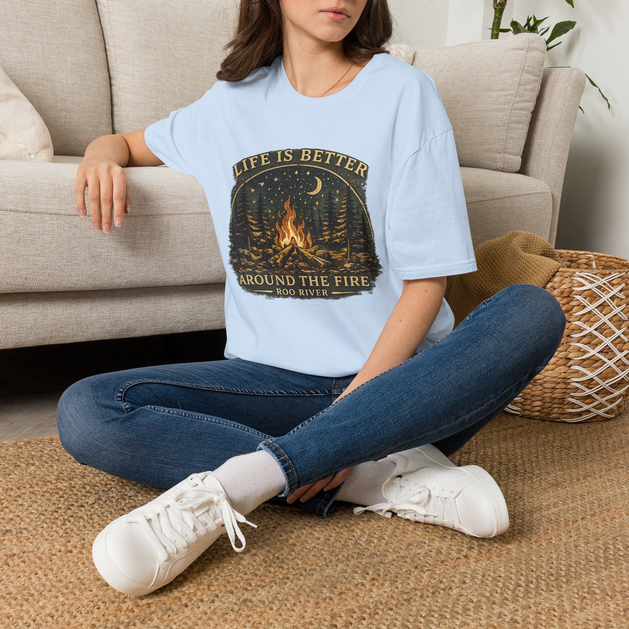 Campfire T-Shirt — "Life Is Better Around The Fire" Cozy Outdoor Graphic Tee