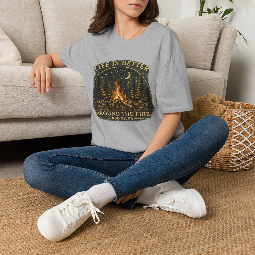Campfire T-Shirt — "Life Is Better Around The Fire" Cozy Outdoor Graphic Tee
