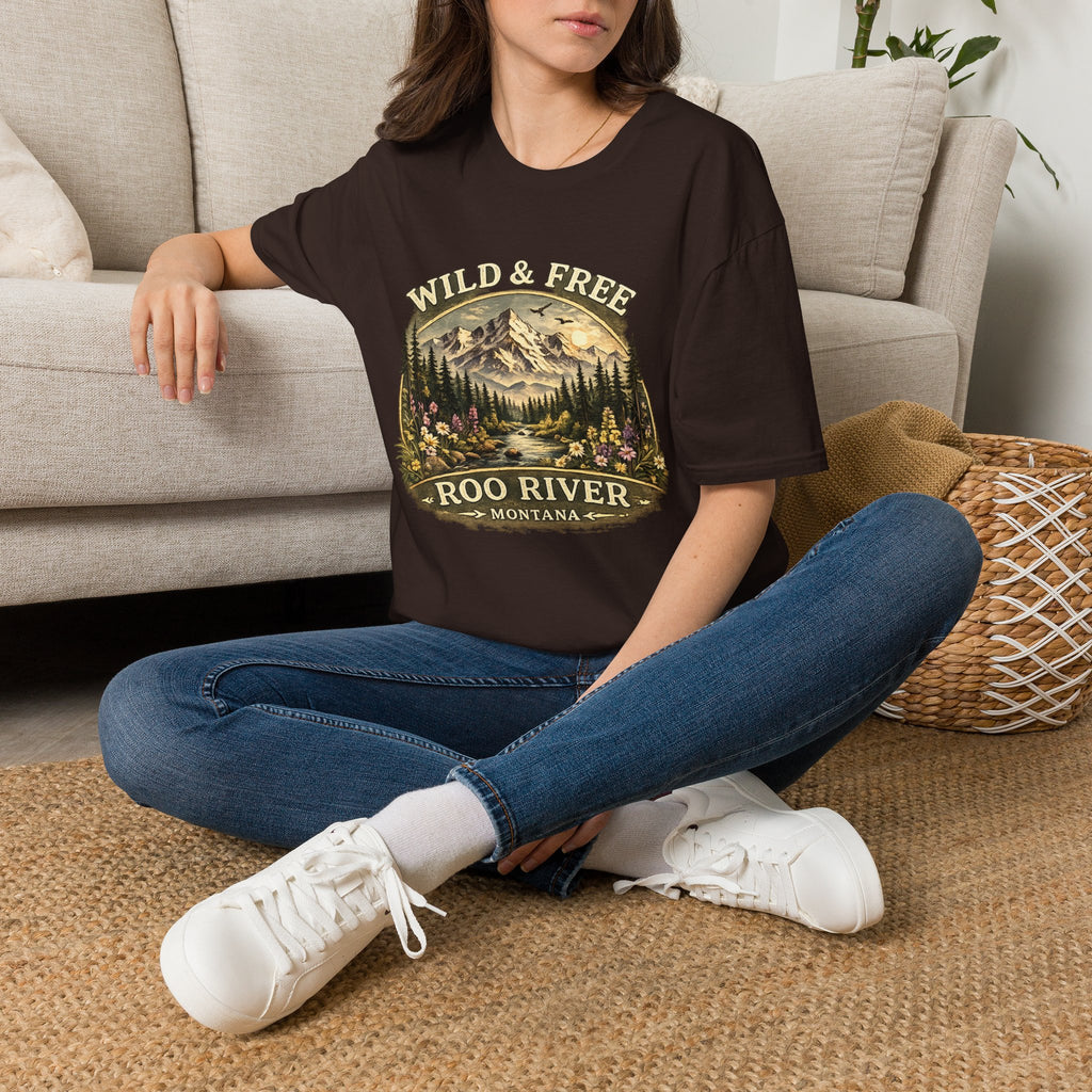 Wild & Free Mountain River T-Shirt — Roo River Montana Graphic Tee
