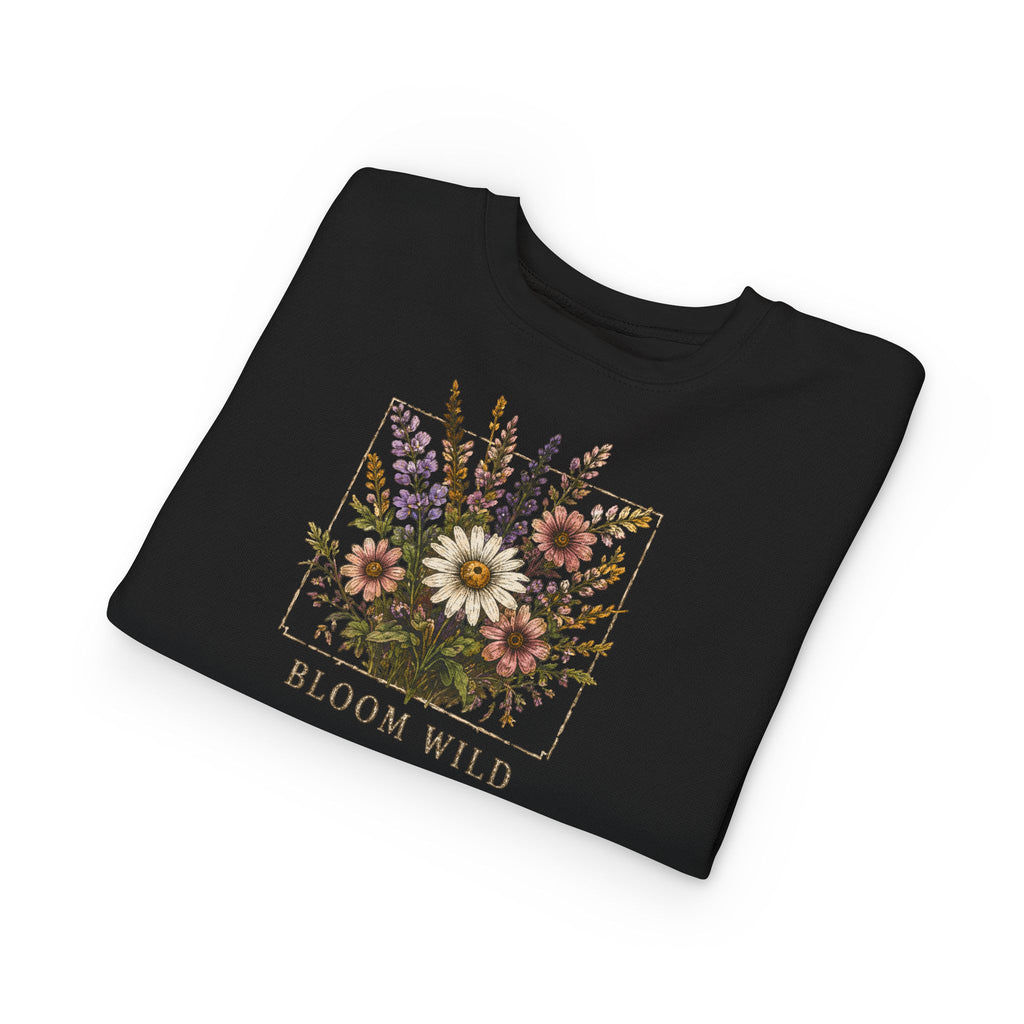 Toddler Sweatshirt - Bloom Wild Floral Crewneck for Kids