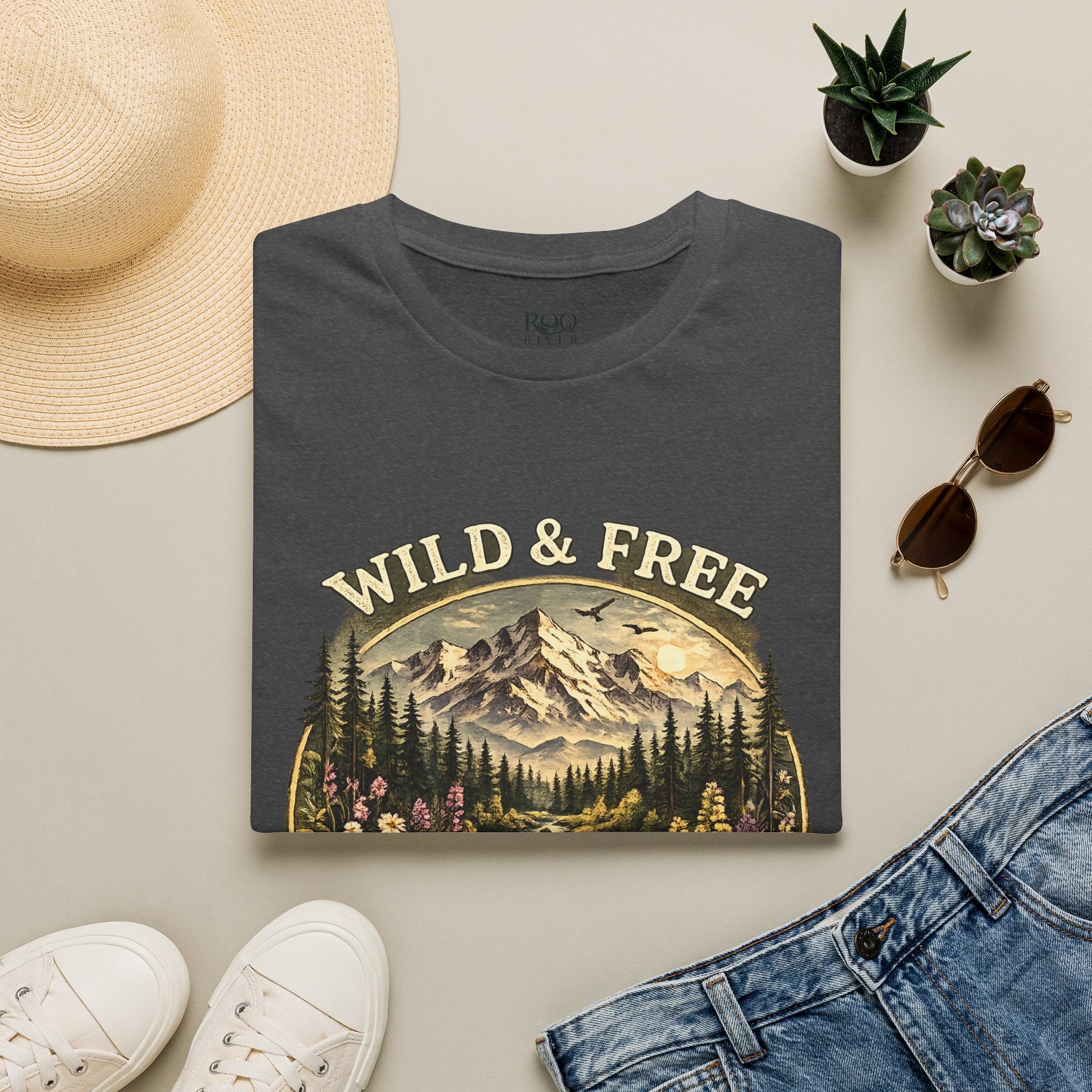 Wild & Free Mountain River T-Shirt — Roo River Montana Graphic Tee