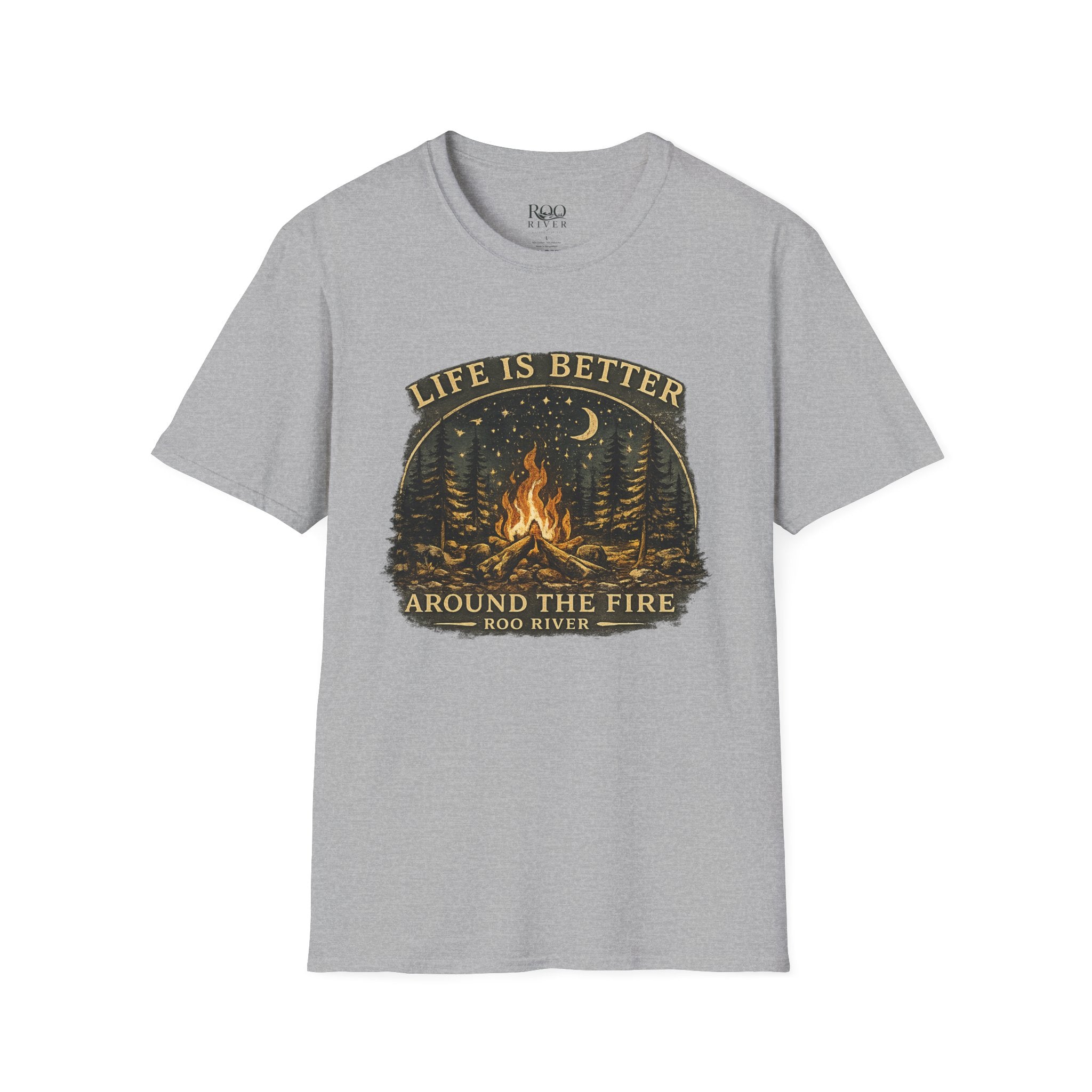 Campfire T-Shirt — "Life Is Better Around The Fire" Cozy Outdoor Graphic Tee