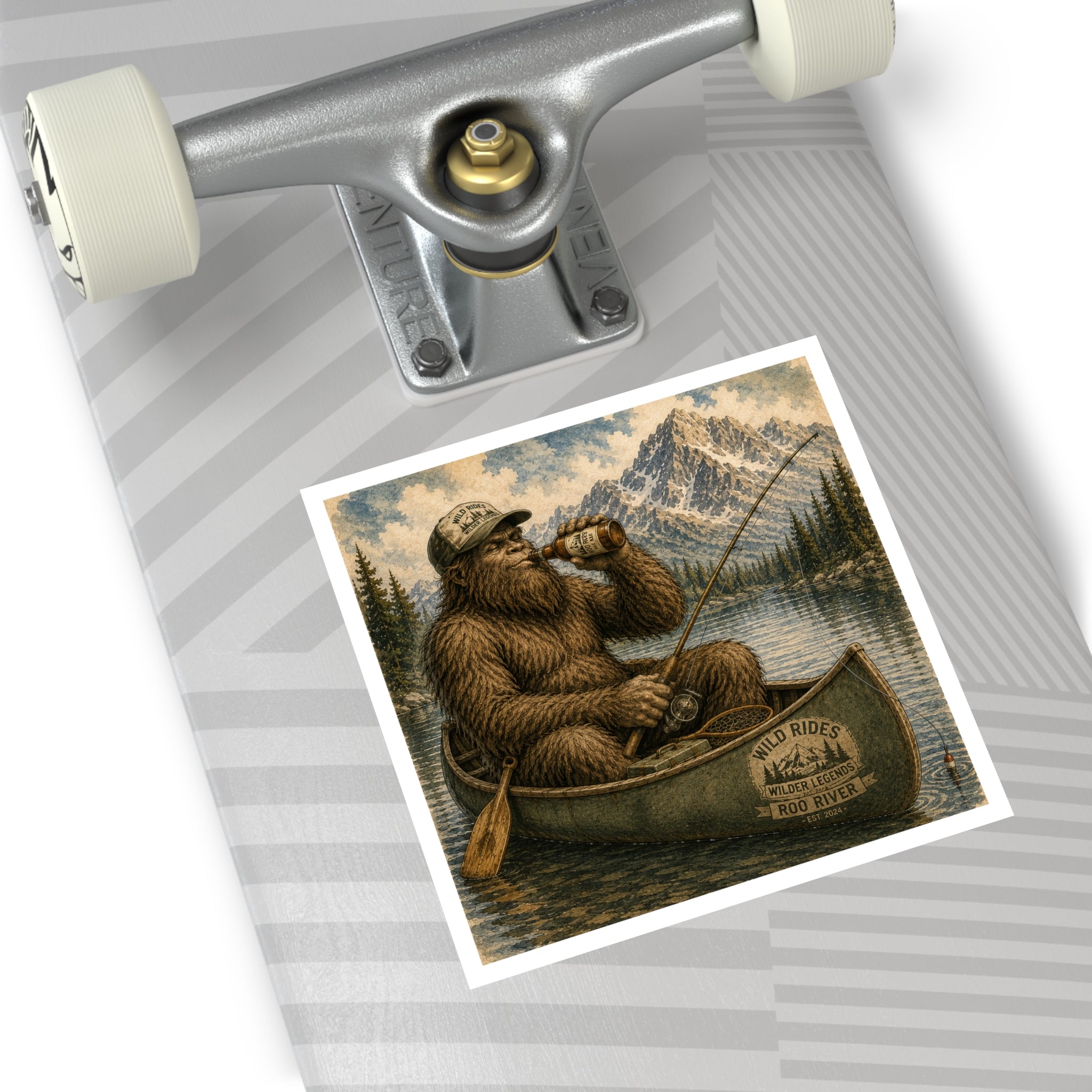 Copy of Wild Rides, Wilder Legends Canoe Country Sticker — Outdoorsy Bigfoot Lake Camping Decal