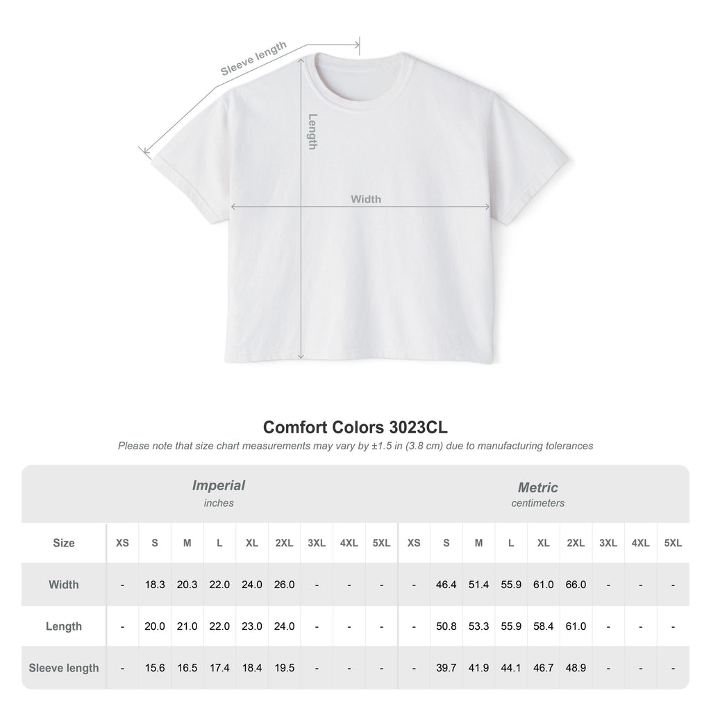 Kait's Hidden Hollow Women's Boxy Tee — Forest Cottage Retro Nature Graphic