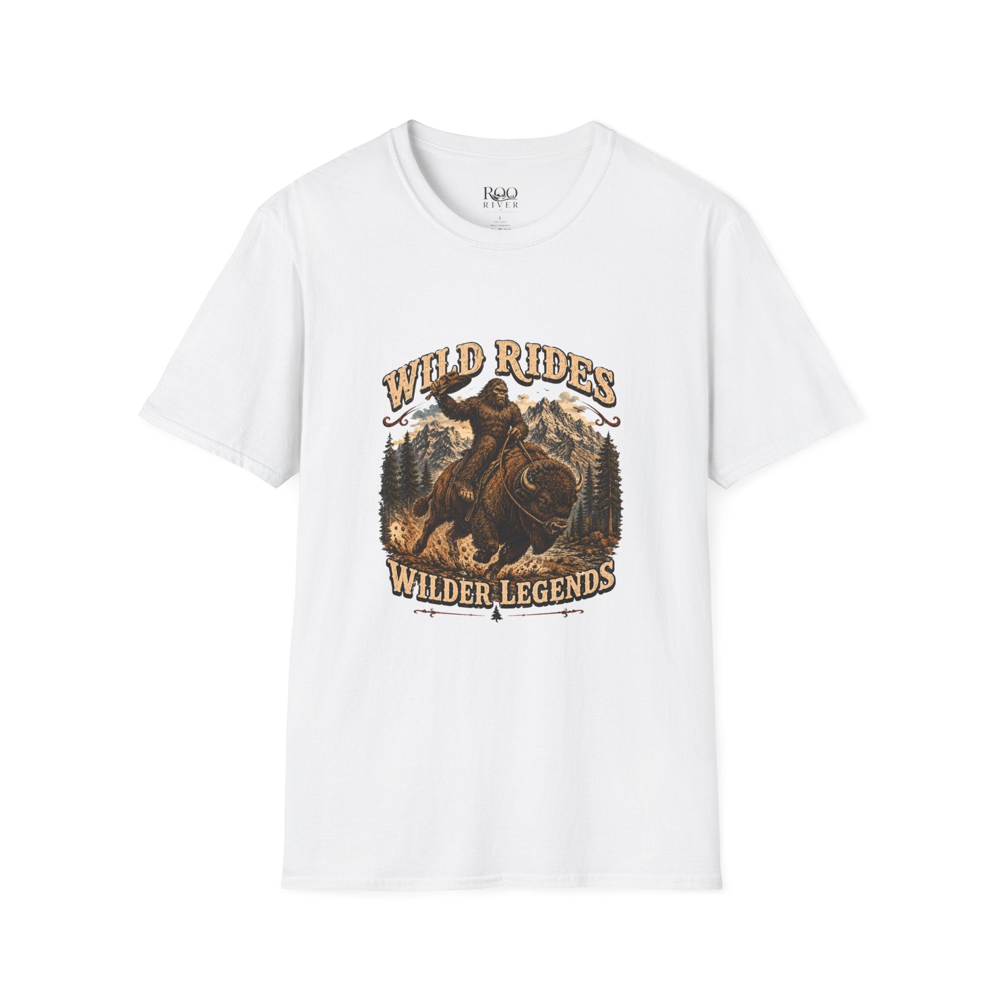 Wild Rides, Wilder Legends — Sasquatch Bison RiderGraphic Tee