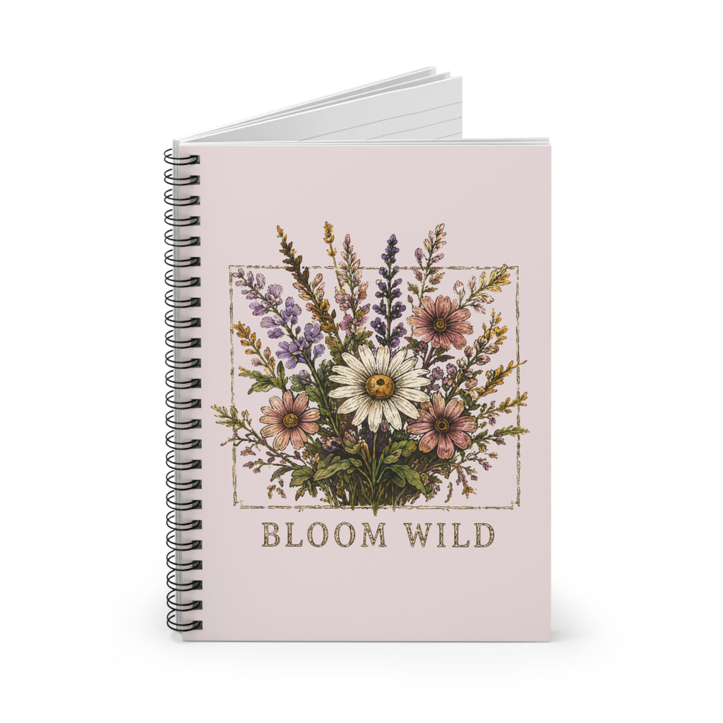 Bloom Wild Floral Spiral Notebook — Ruled Journal for Gardeners & Nature Lovers