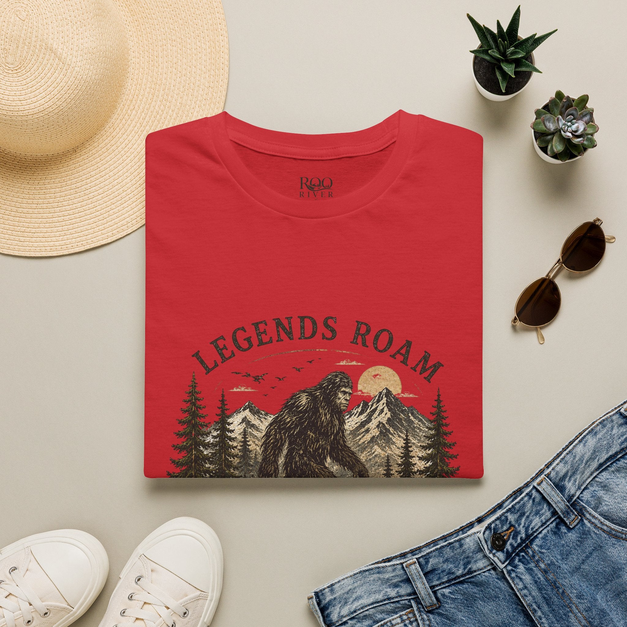 T-Shirt — 'Legends Roam' Bigfoot Graphic Tee | Wild & Untamed Nature Design