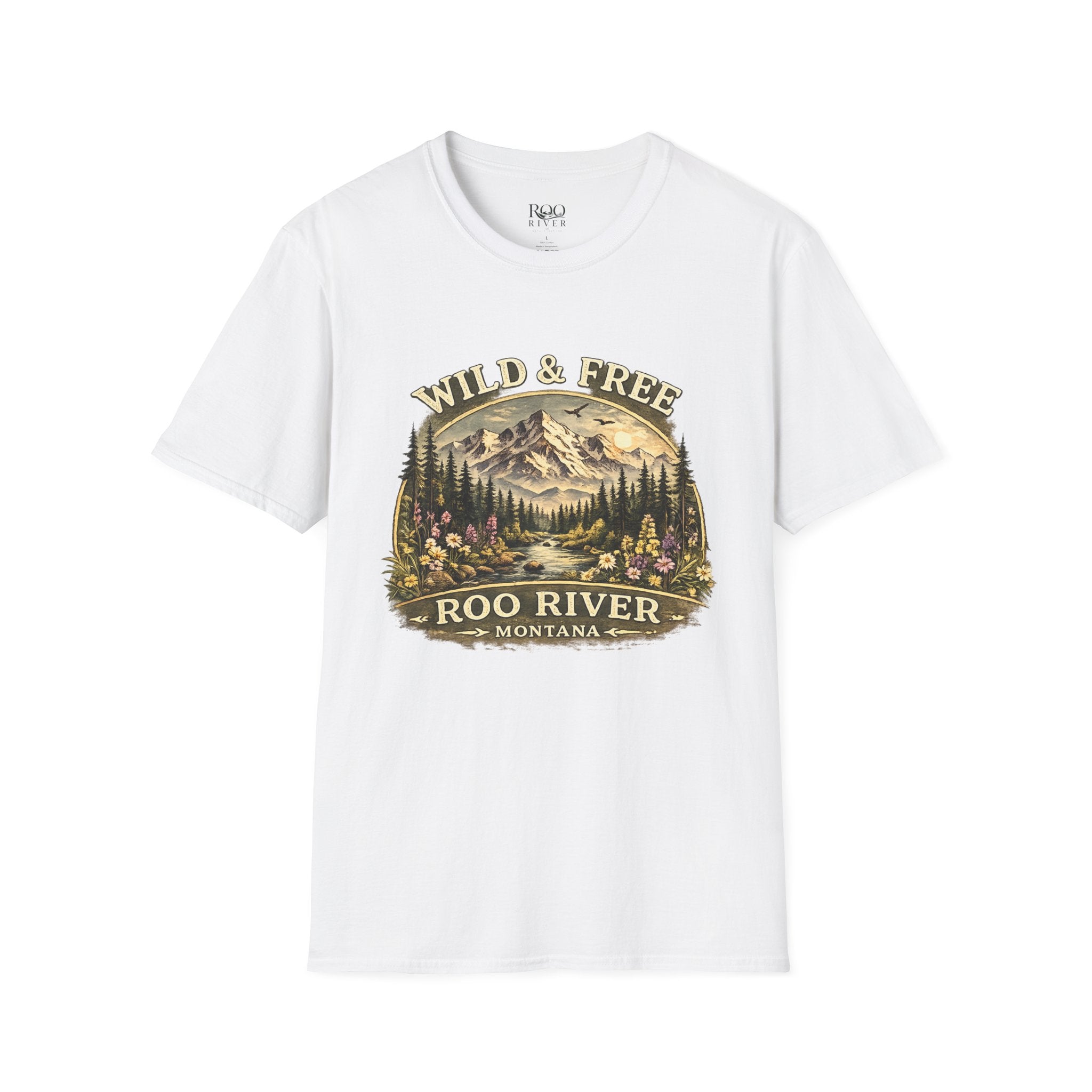 Wild & Free Mountain River T-Shirt — Roo River Montana Graphic Tee