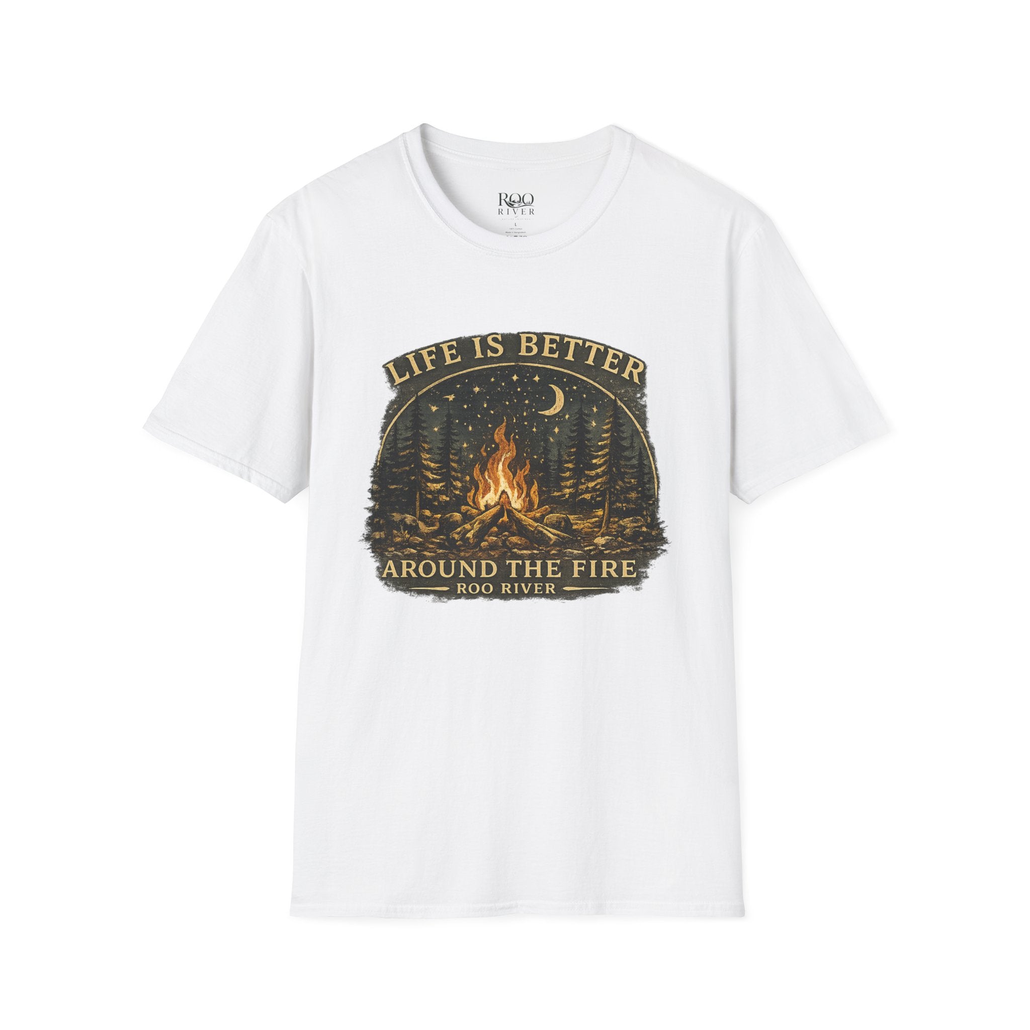 Campfire T-Shirt — "Life Is Better Around The Fire" Cozy Outdoor Graphic Tee