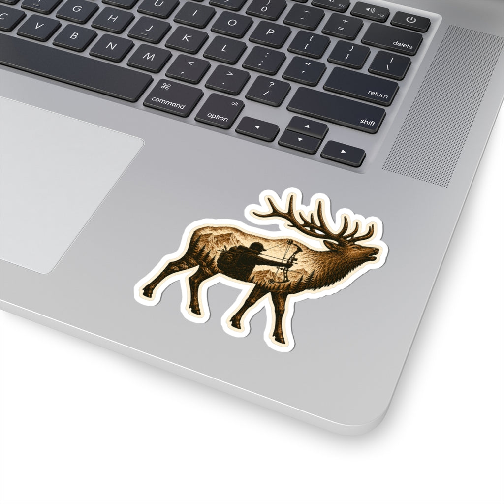 Bull Elk Archery Sticker — Outdoors Hunting Nature Kiss-Cut Decal