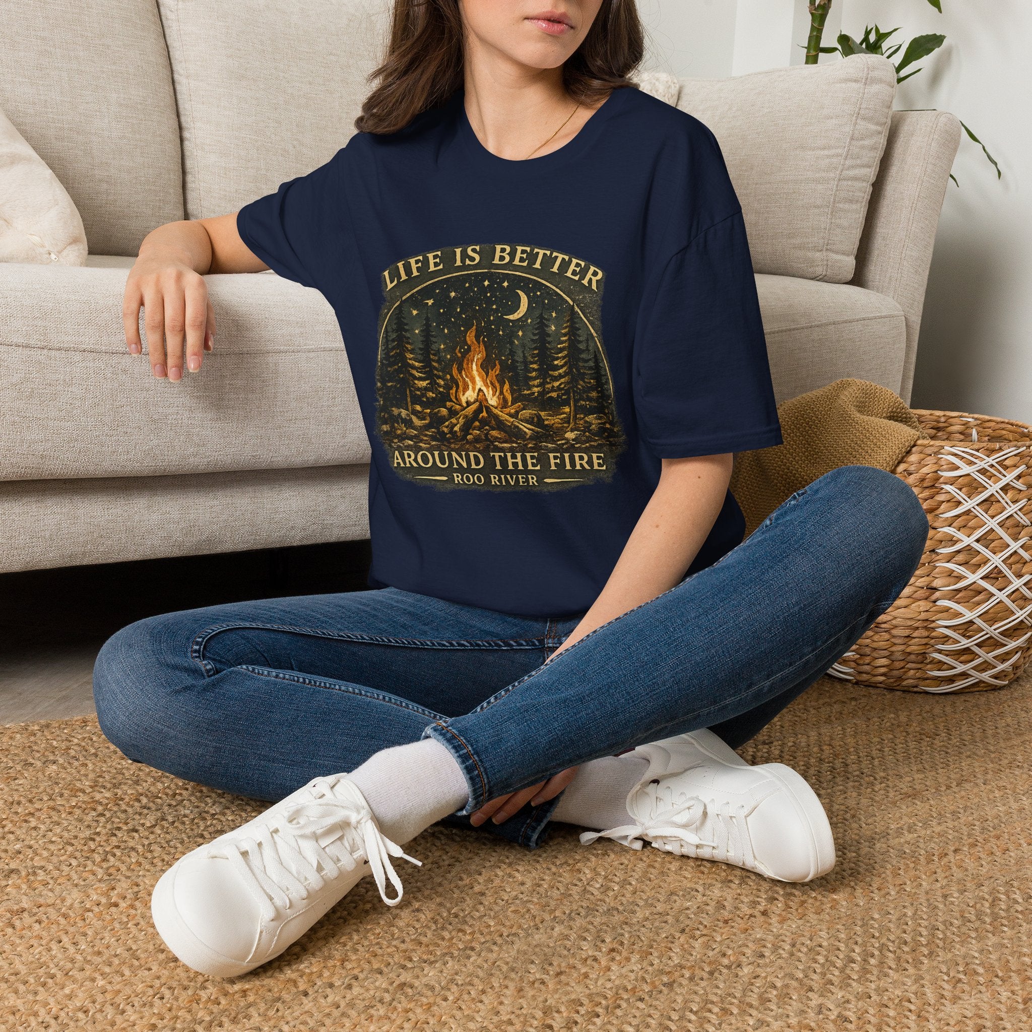 Campfire T-Shirt — "Life Is Better Around The Fire" Cozy Outdoor Graphic Tee