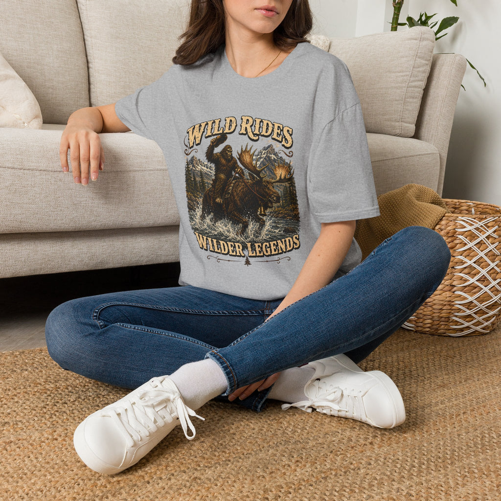 Wild Rides, Wilder Legends Bigfoot & Moose Graphic Tee