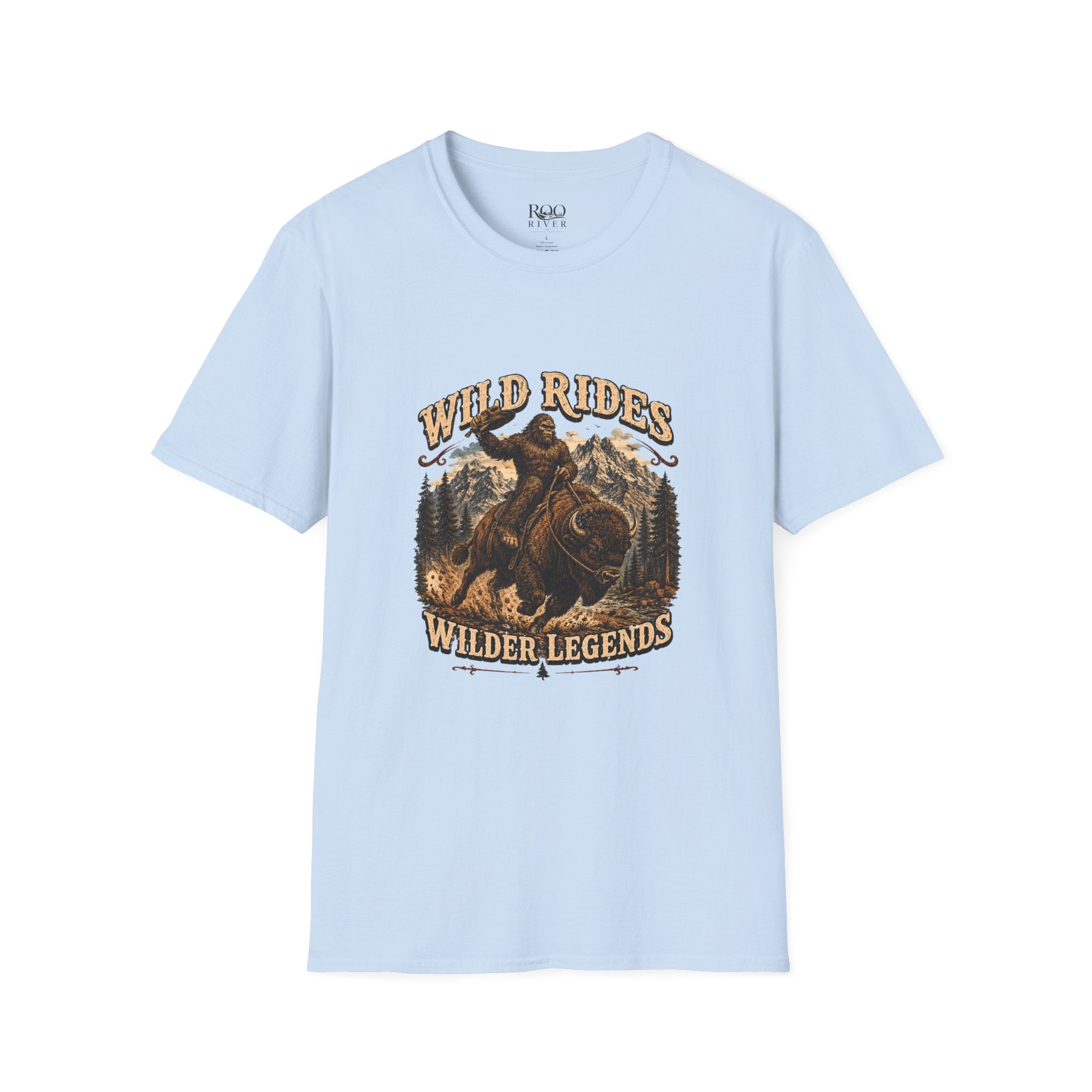 Wild Rides, Wilder Legends — Sasquatch Bison RiderGraphic Tee