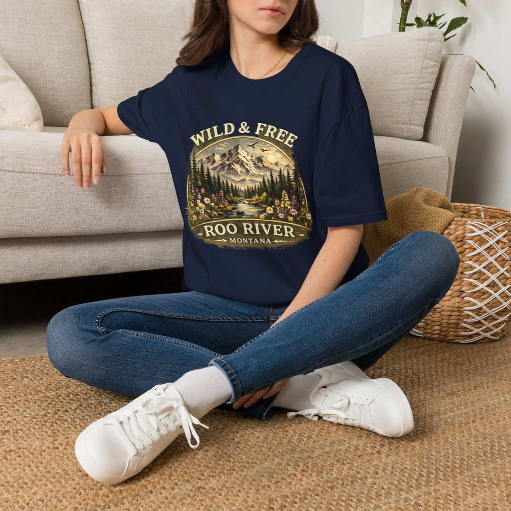 Wild & Free Mountain River T-Shirt — Roo River Montana Graphic Tee