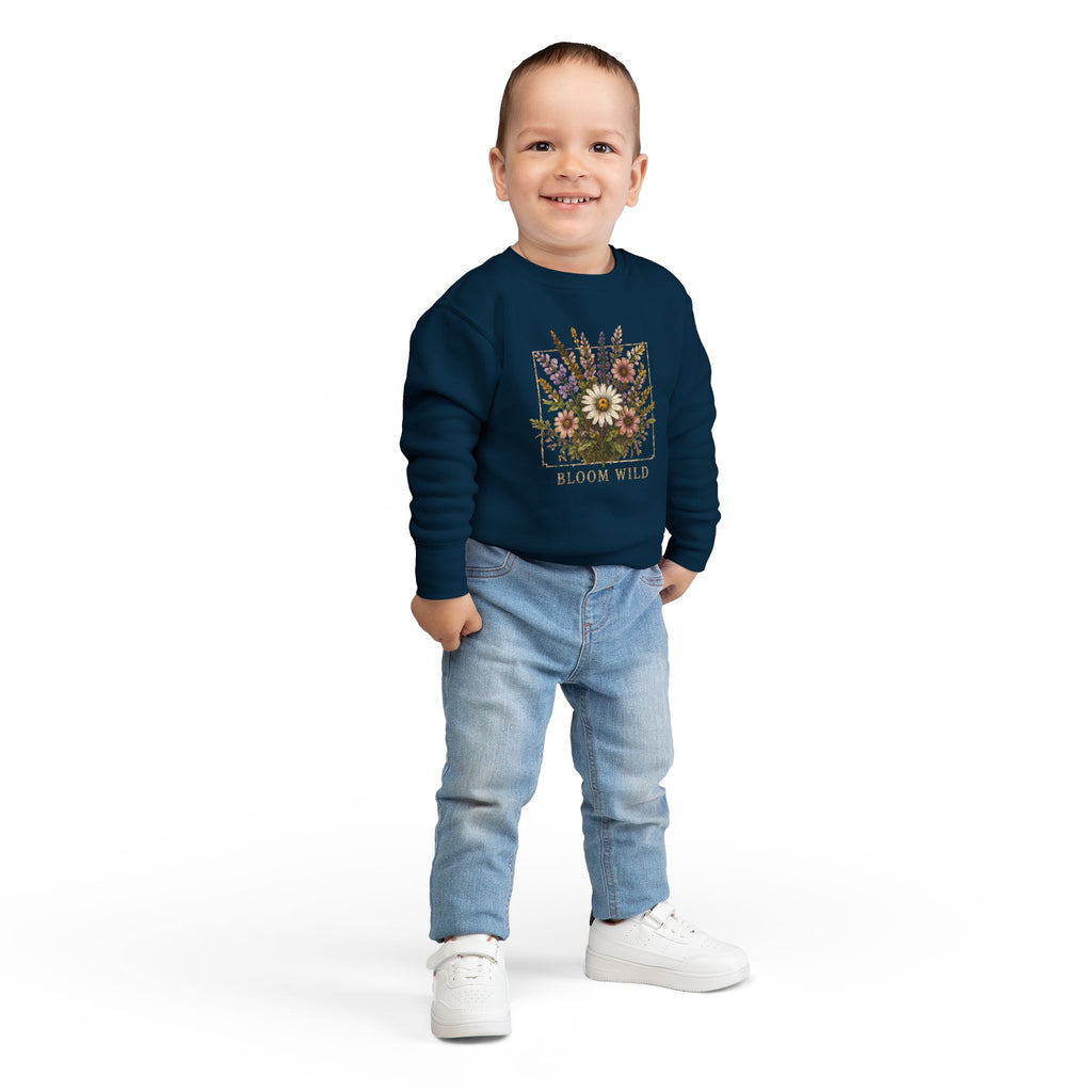 Toddler Sweatshirt - Bloom Wild Floral Crewneck for Kids