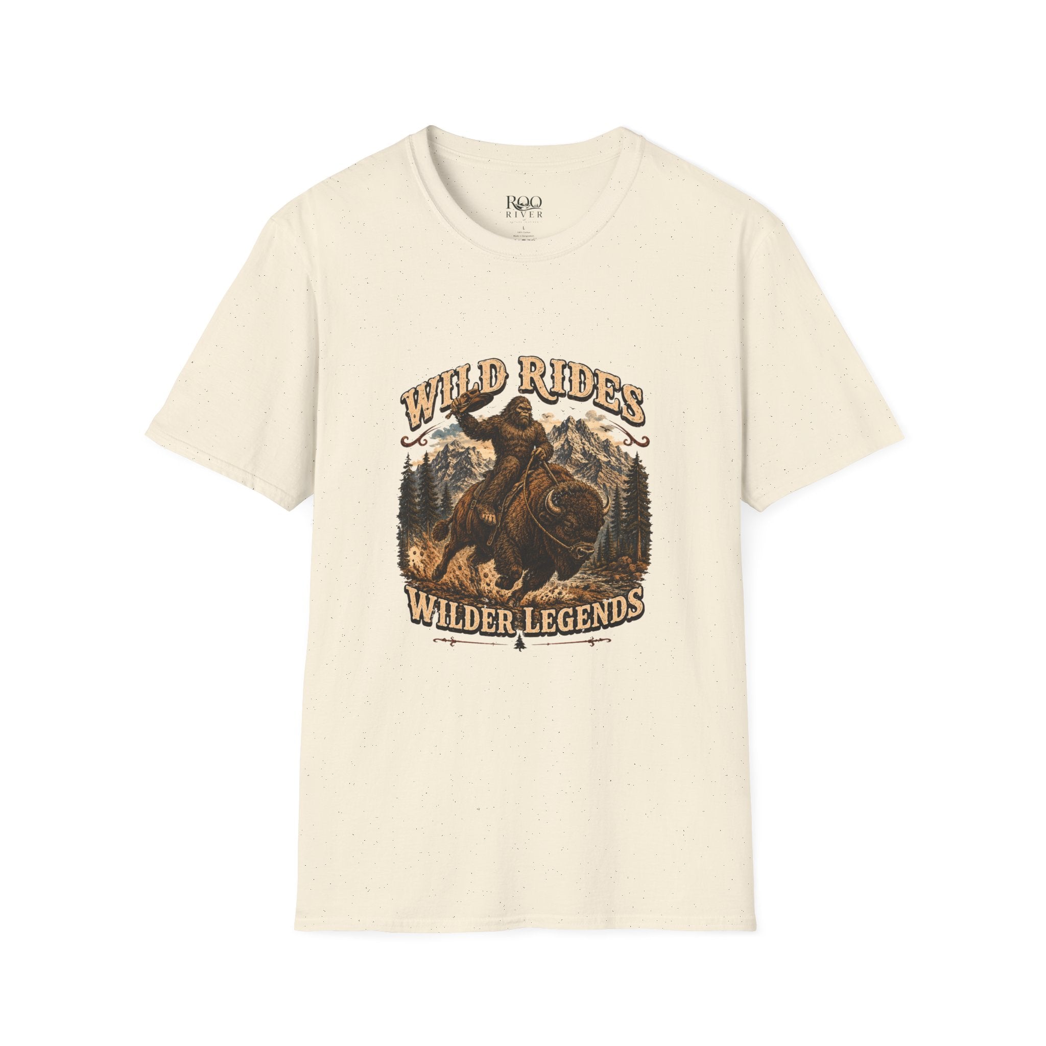 Wild Rides, Wilder Legends — Sasquatch Bison RiderGraphic Tee