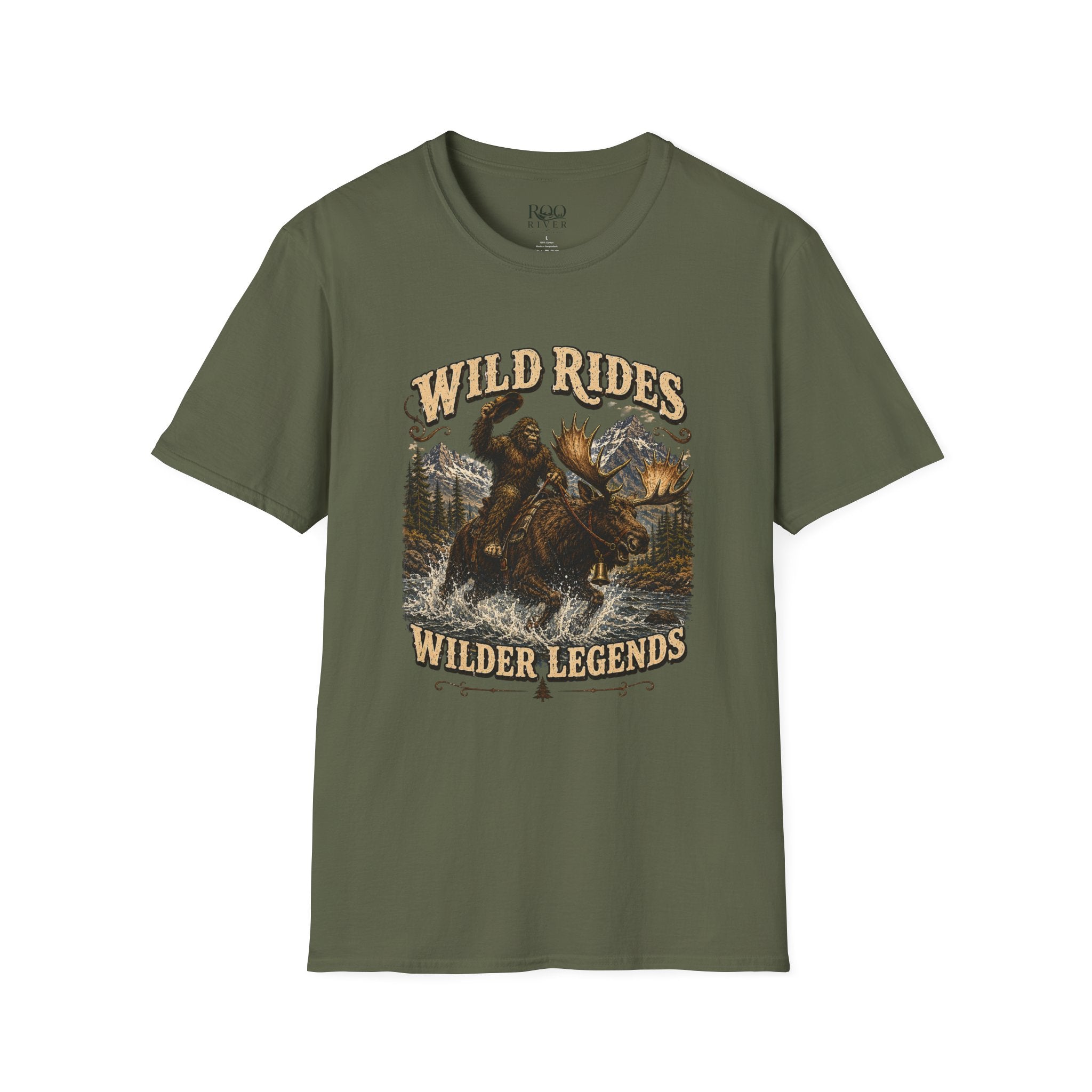 Wild Rides, Wilder Legends Bigfoot & Moose Graphic Tee