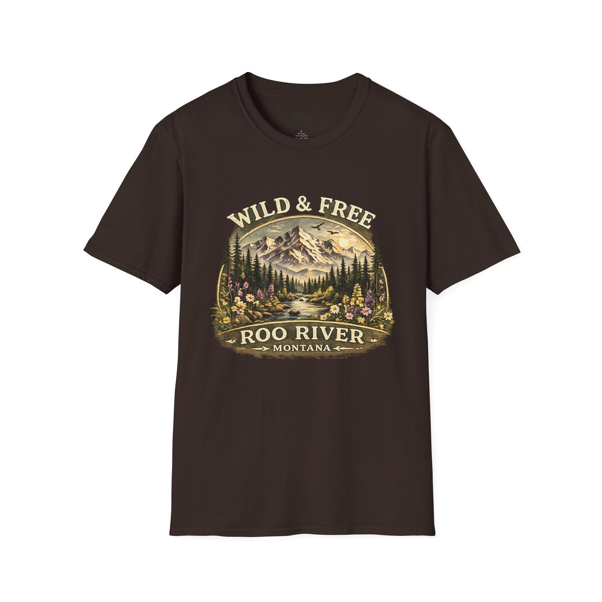 Wild & Free Mountain River T-Shirt — Roo River Montana Graphic Tee