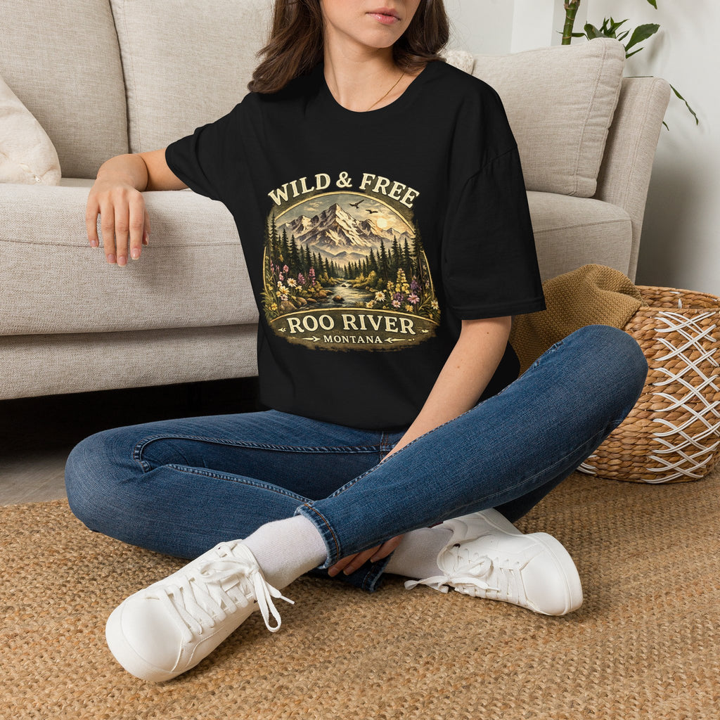 Wild & Free Mountain River T-Shirt — Roo River Montana Graphic Tee
