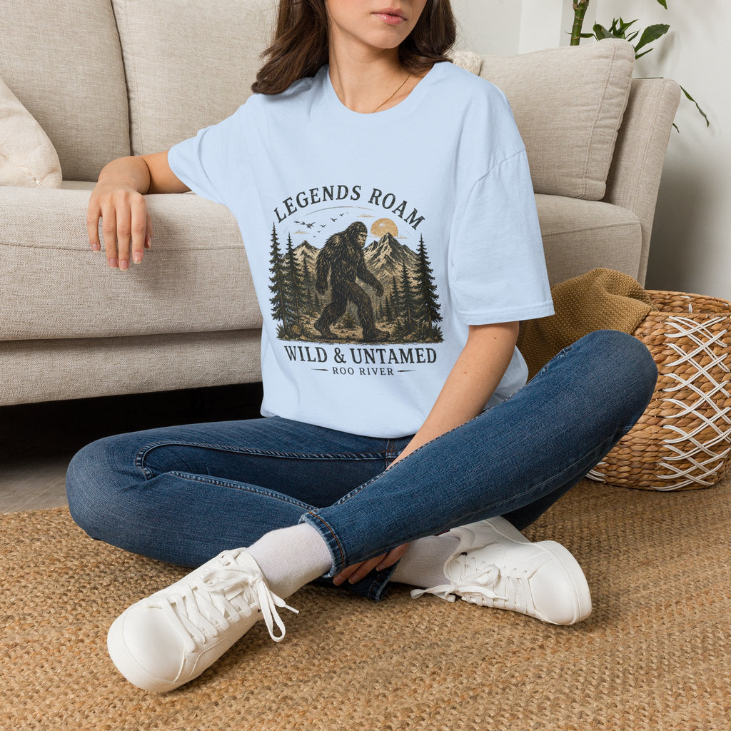 T-Shirt — 'Legends Roam' Bigfoot Graphic Tee | Wild & Untamed Nature Design