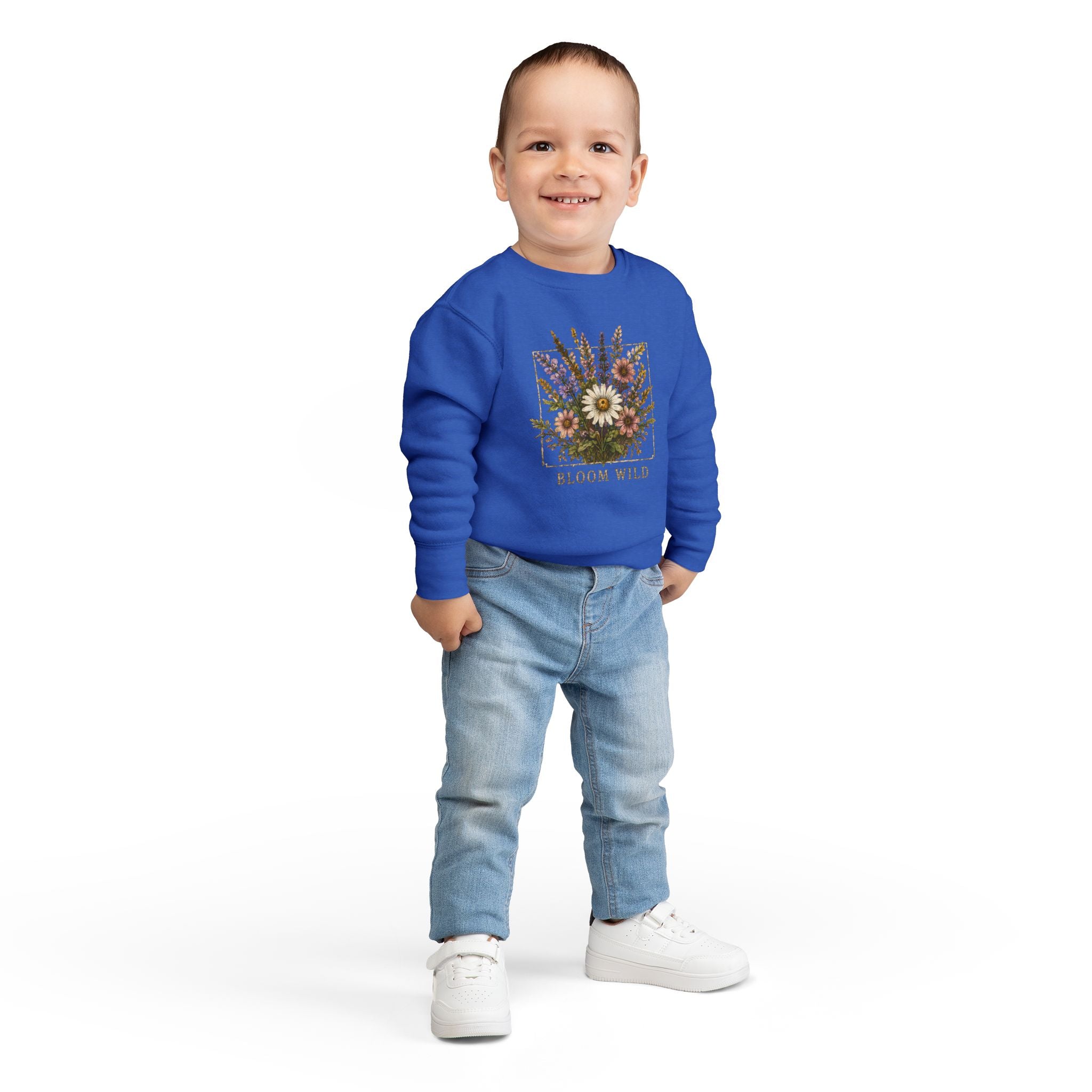 Toddler Sweatshirt - Bloom Wild Floral Crewneck for Kids