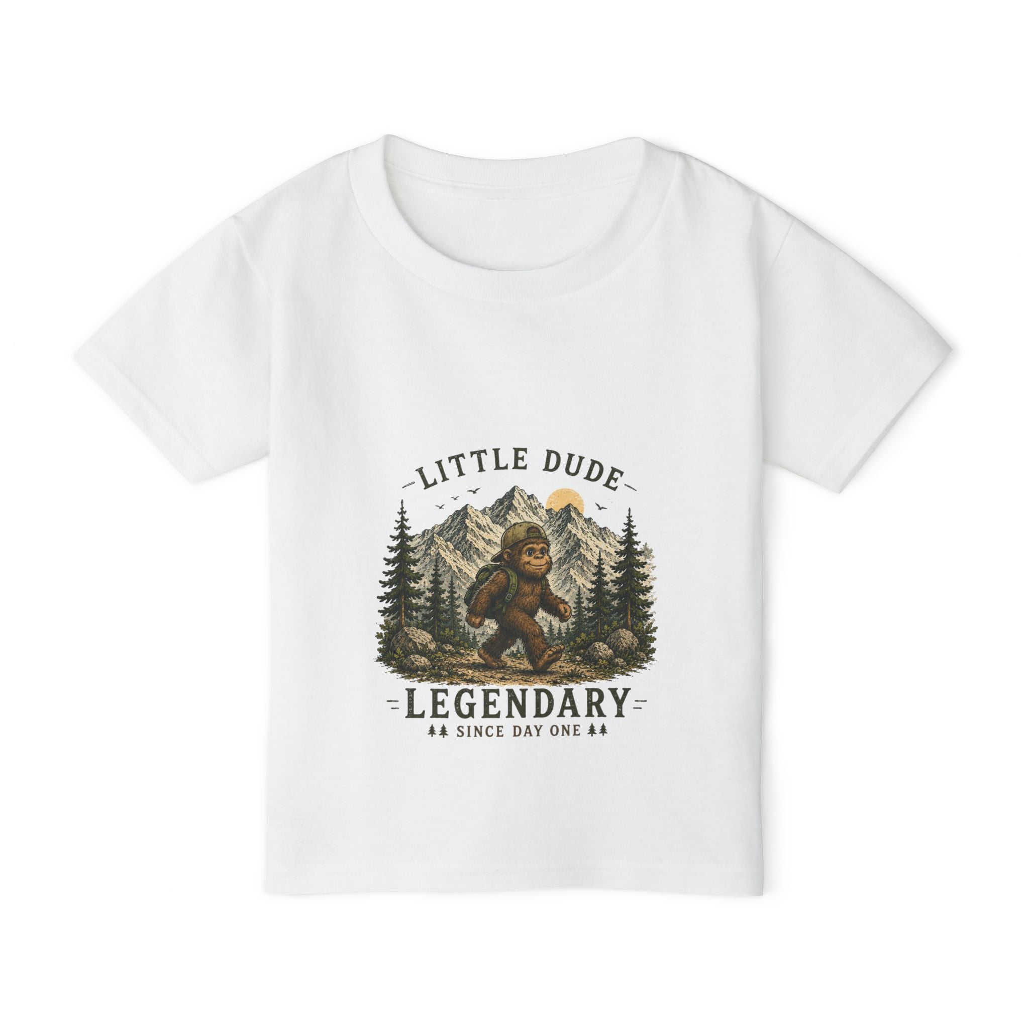 Toddler T-Shirt — Little Dude, Legendary Since Day One (Cute Outdoor Baby Tee, Gift for Newborns & First Birthdays)
