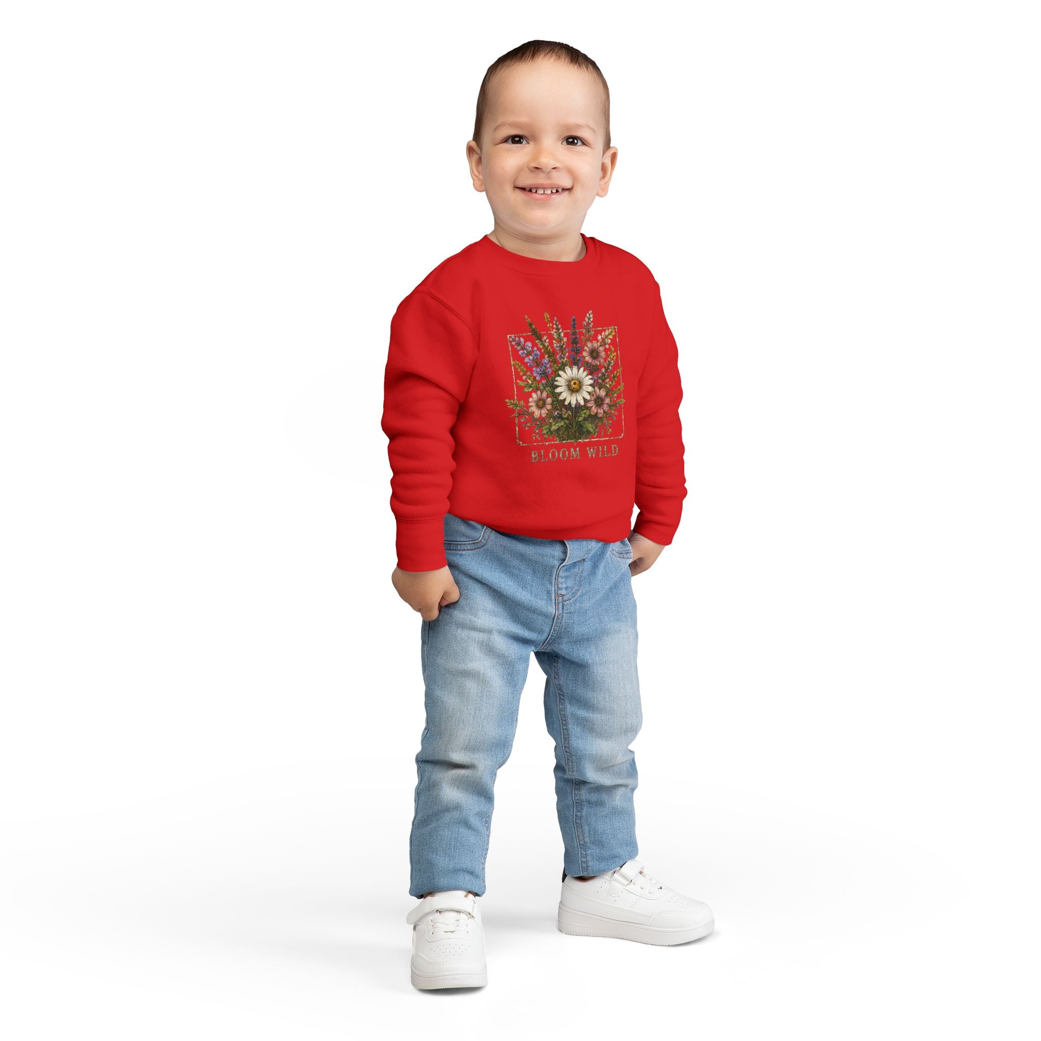 Toddler Sweatshirt - Bloom Wild Floral Crewneck for Kids