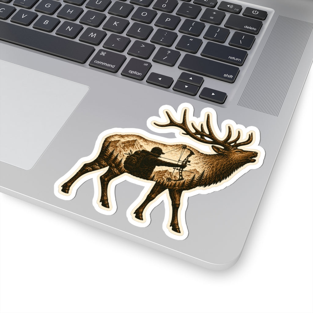 Bull Elk Archery Sticker — Outdoors Hunting Nature Kiss-Cut Decal