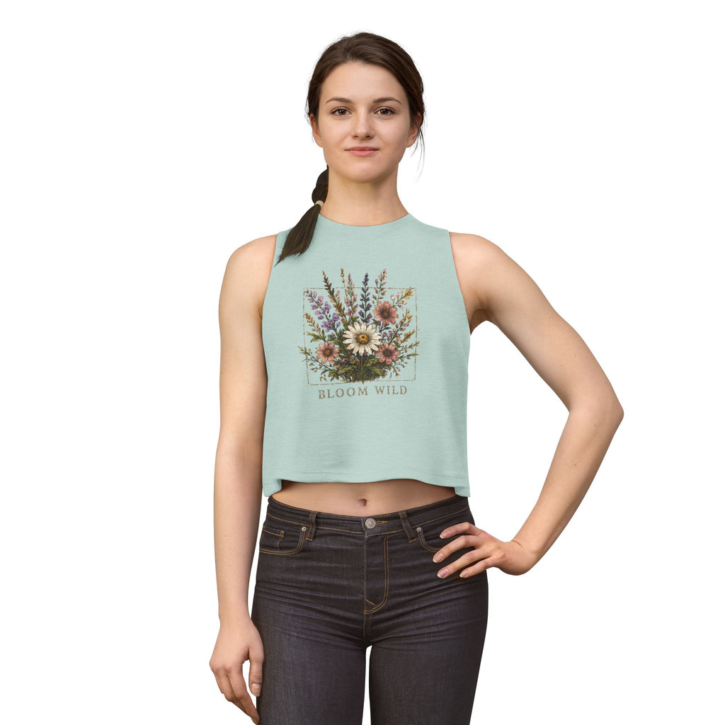 Bloom Wild Floral Crop Top — Women's Vintage Wildflower Tank