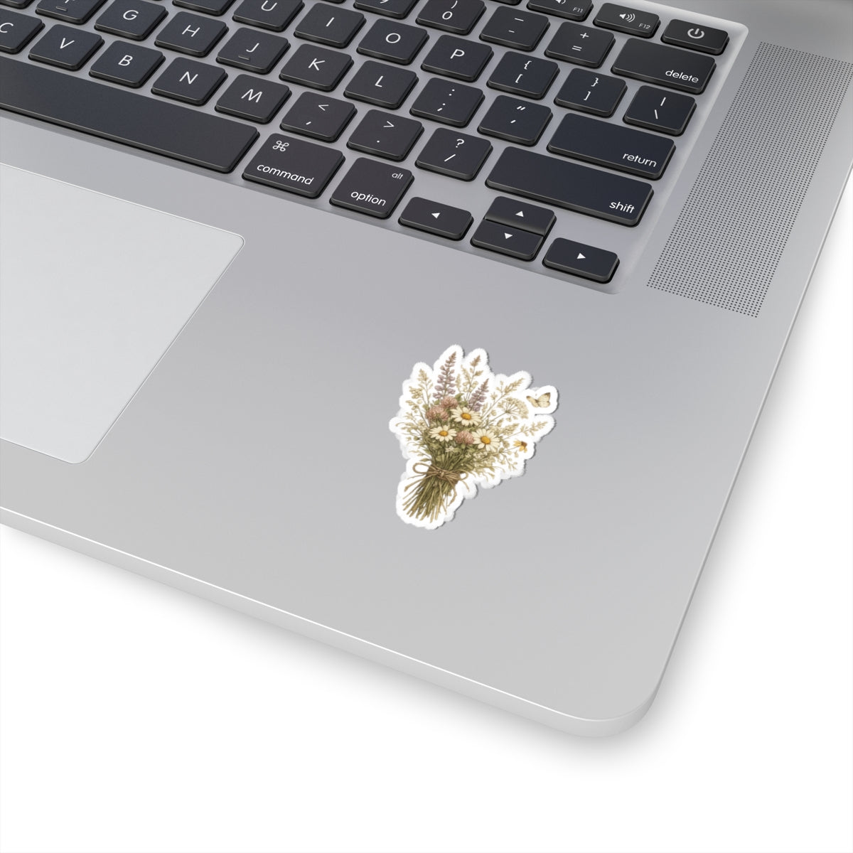 Wildflower Bouquet Vinyl Sticker — Kiss-Cut Floral Laptop Decal