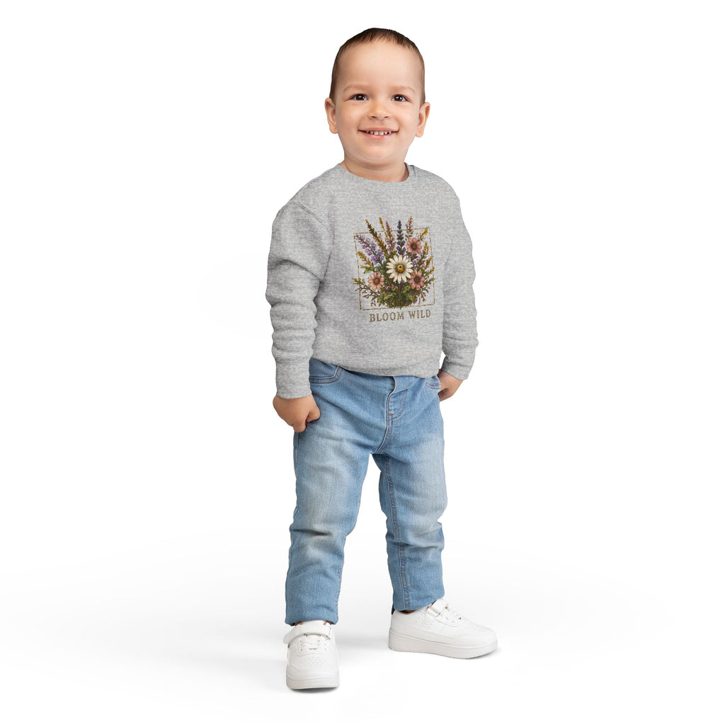 Toddler Sweatshirt - Bloom Wild Floral Crewneck for Kids