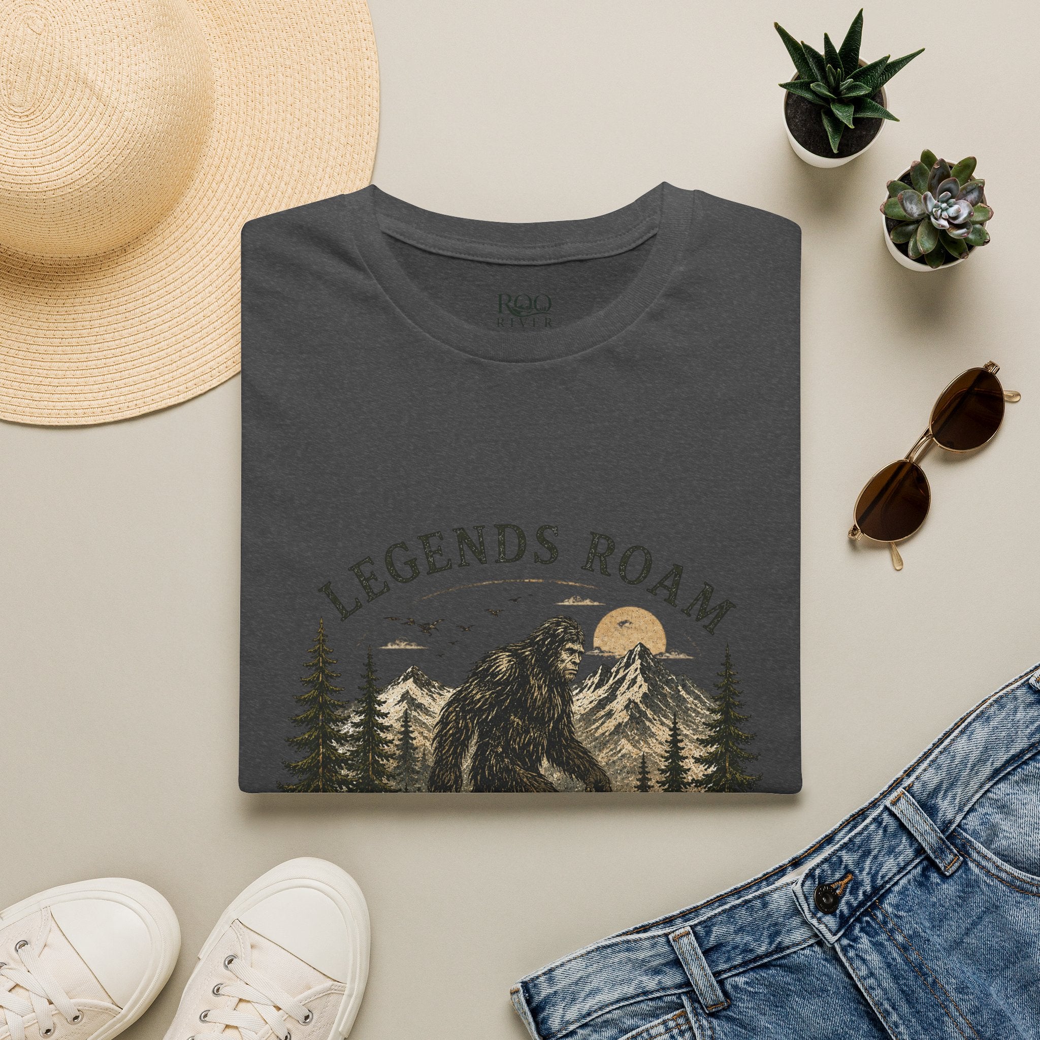 T-Shirt — 'Legends Roam' Bigfoot Graphic Tee | Wild & Untamed Nature Design
