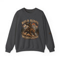 Wild Rides, Wilder Legends Crewneck Sweatshirt — Vintage Bear Rider Graphic