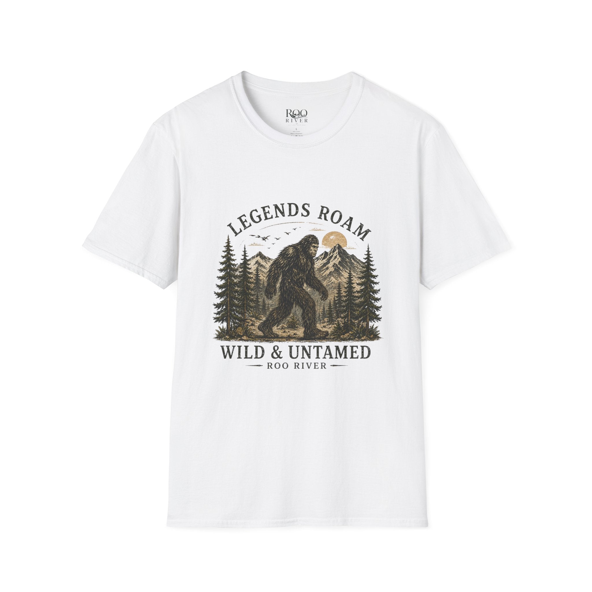 T-Shirt — 'Legends Roam' Bigfoot Graphic Tee | Wild & Untamed Nature Design