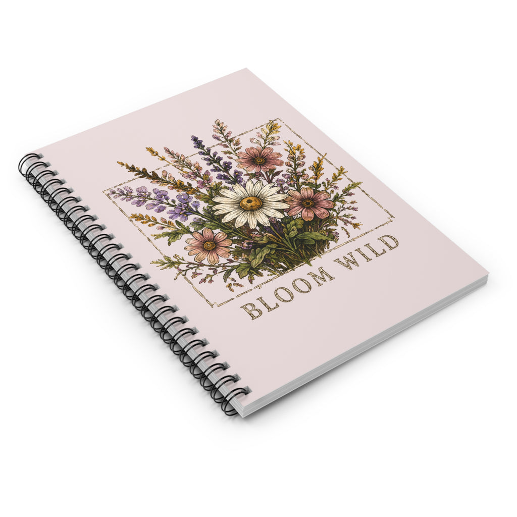 Bloom Wild Floral Spiral Notebook — Ruled Journal for Gardeners & Nature Lovers