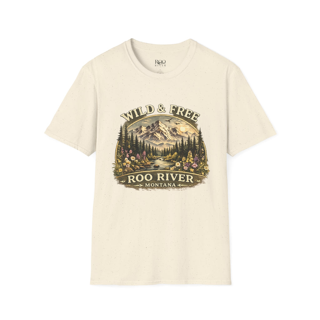Wild & Free Mountain River T-Shirt — Roo River Montana Graphic Tee