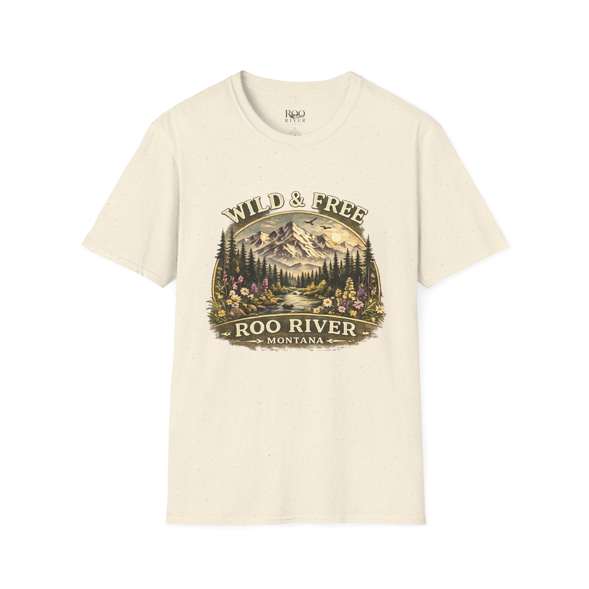 Wild & Free Mountain River T-Shirt — Roo River Montana Graphic Tee